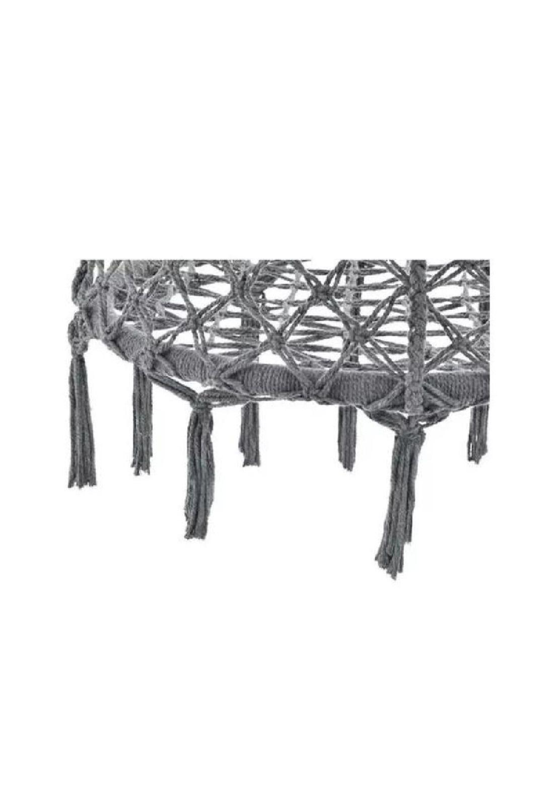 Silla hamaca colgante para terraza o jardín color gris-2