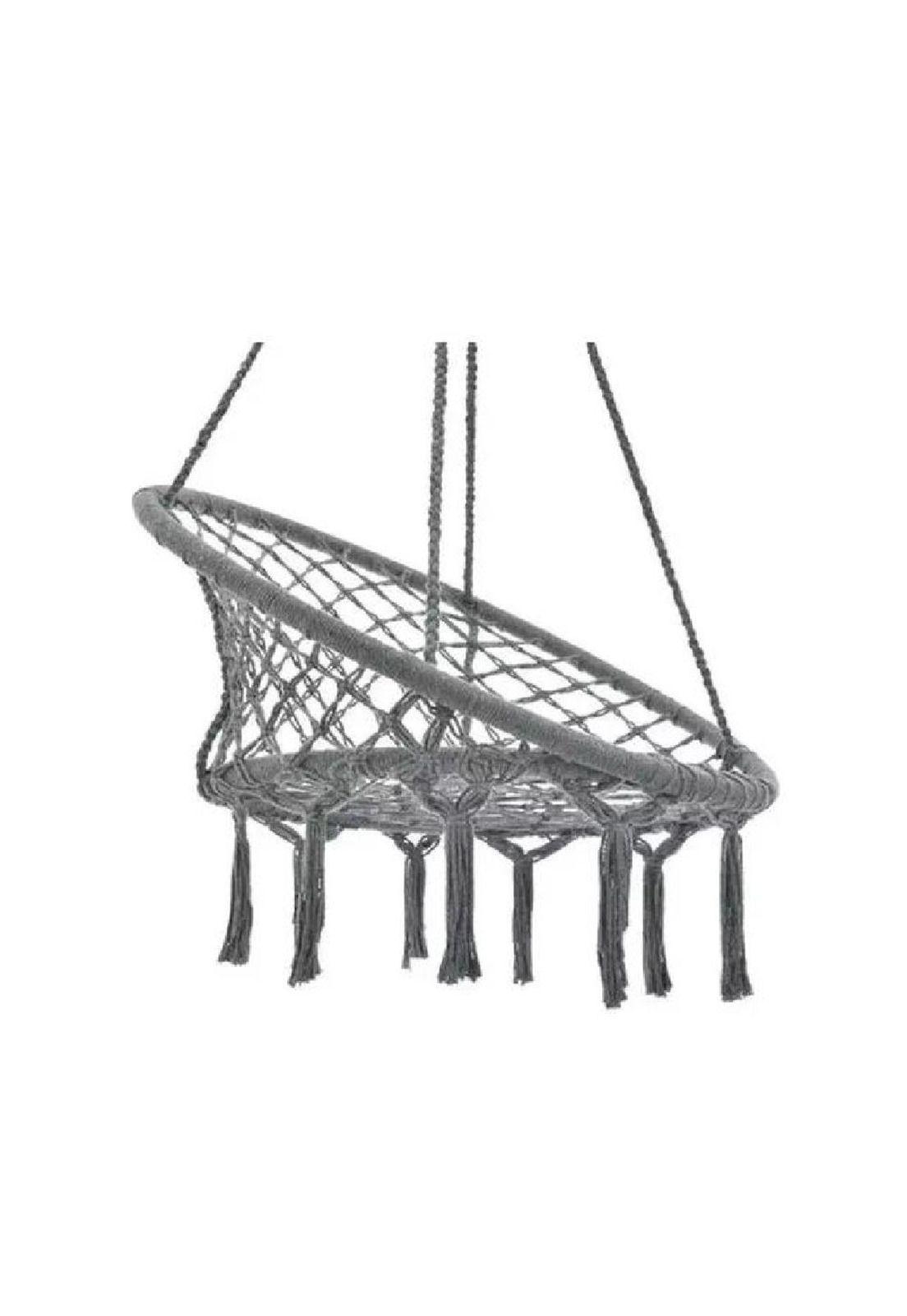 Silla hamaca colgante para terraza o jardín color gris-4