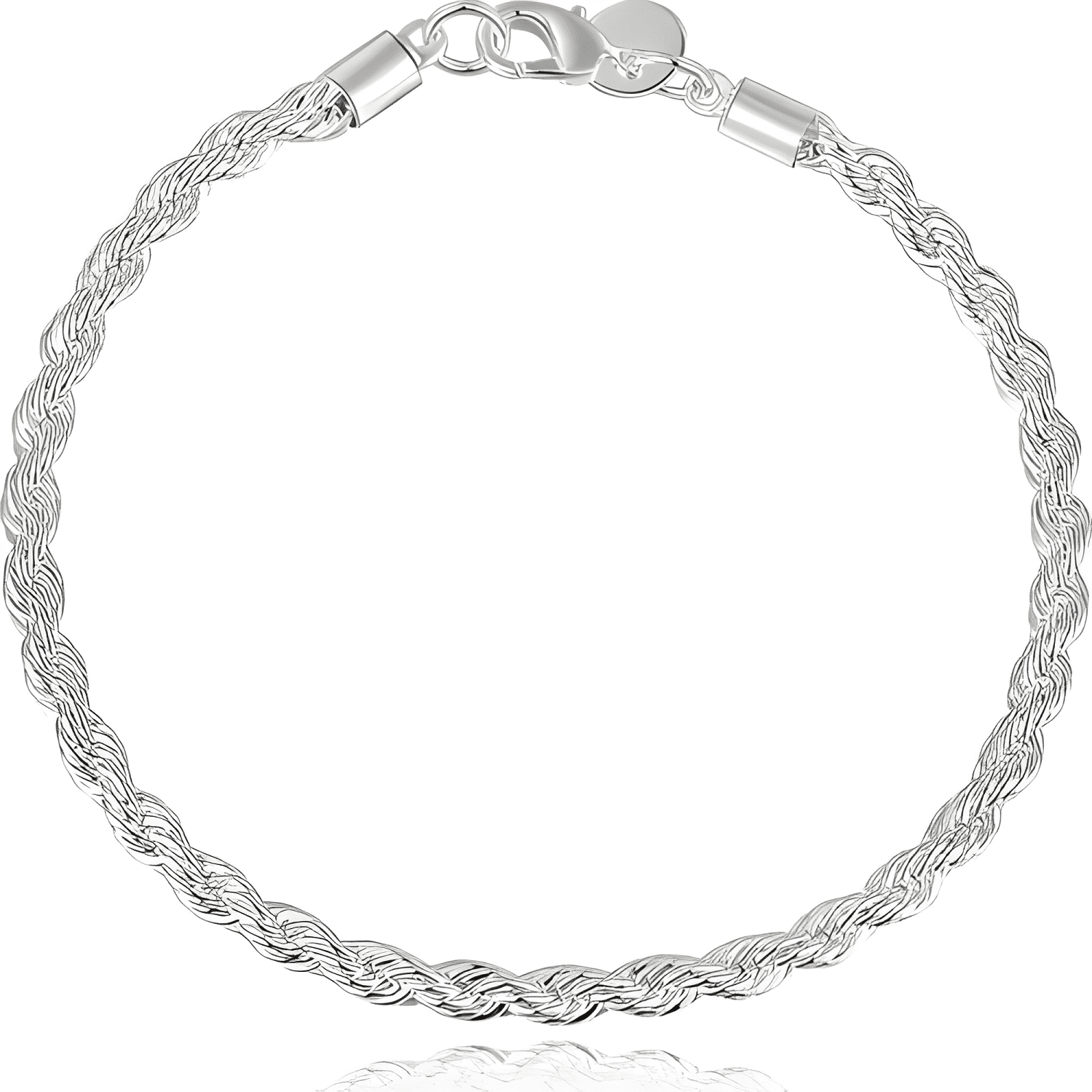Conjunto de collar pulsera plata 925 corazon mujer dia madre-3