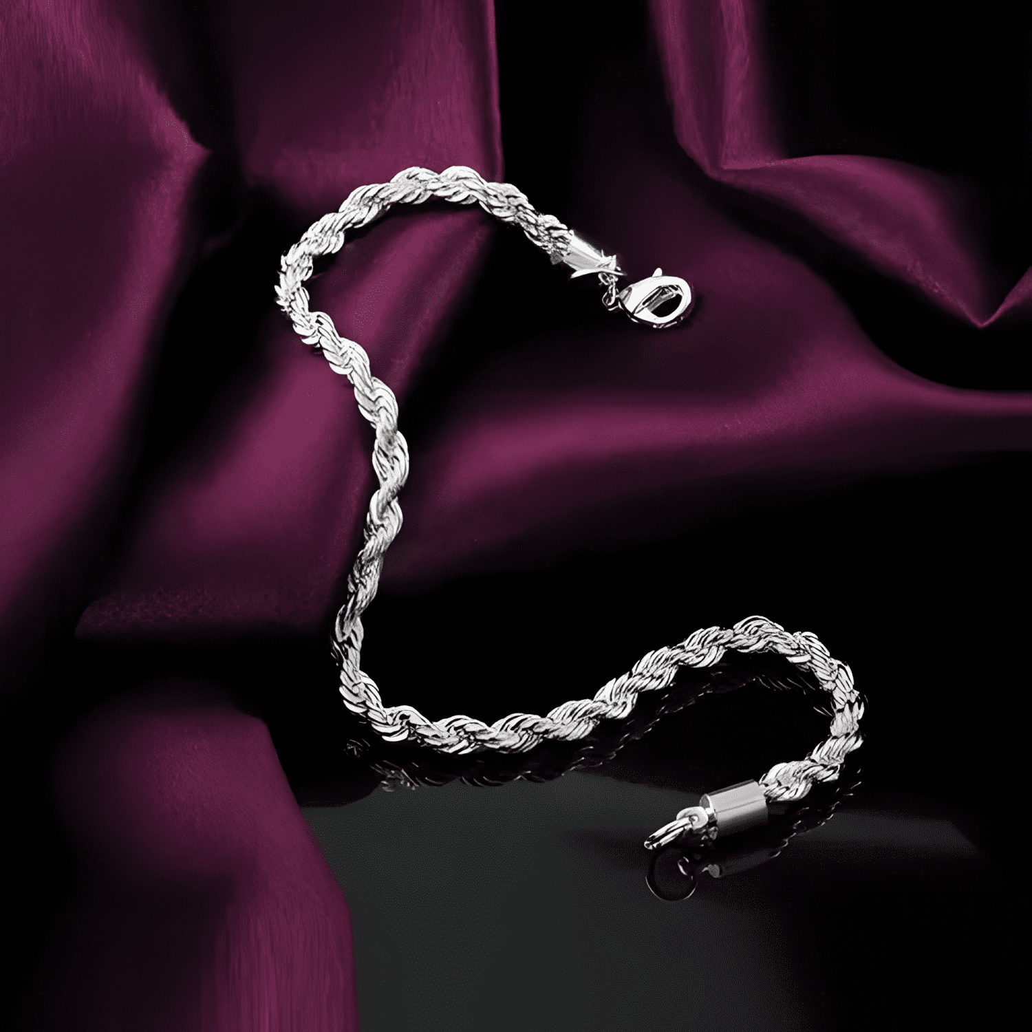 Conjunto de collar pulsera plata 925 corazon mujer dia madre-4
