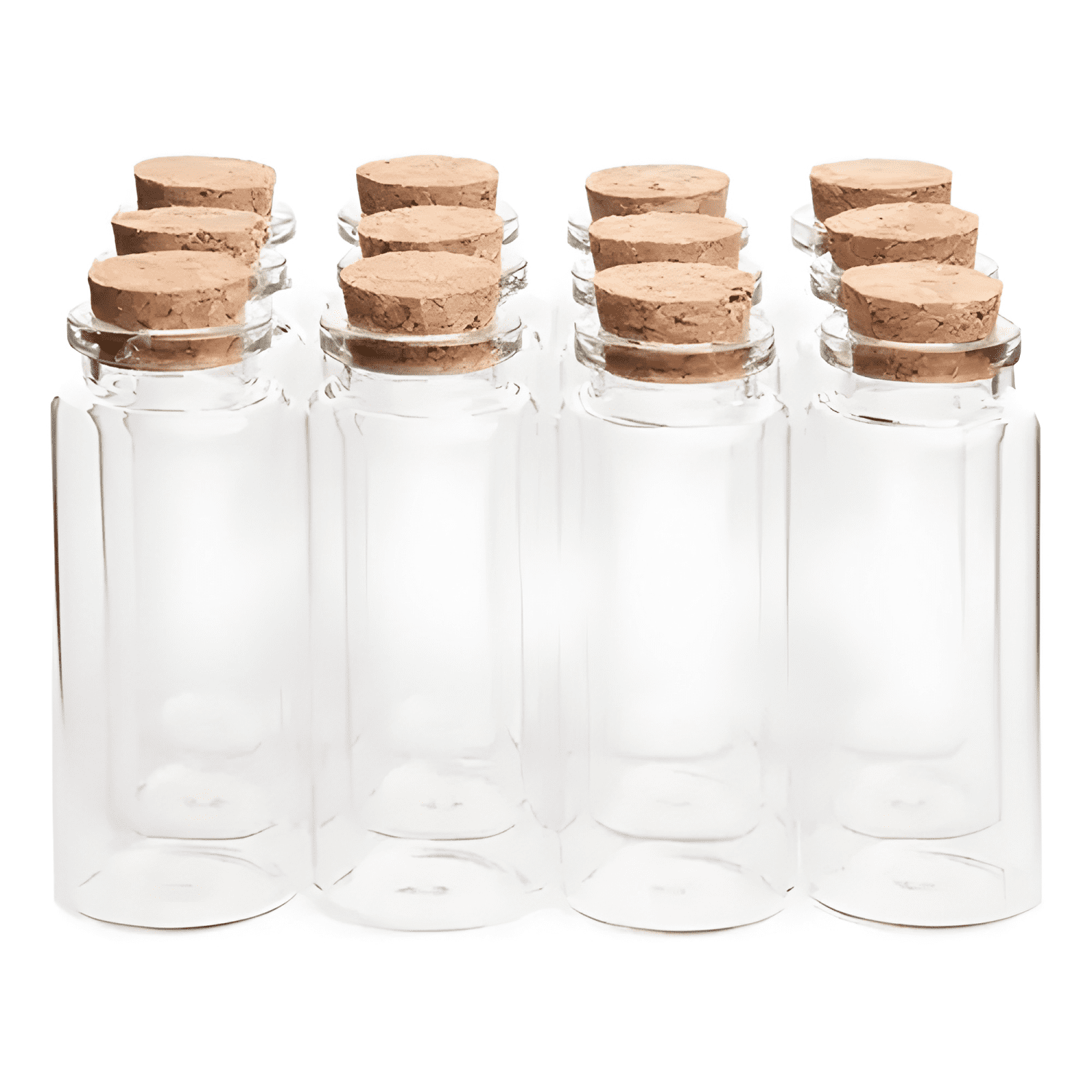 Mini frasco botella vidrio corcho 2,2x7 cm 18 ml 60u #2-0