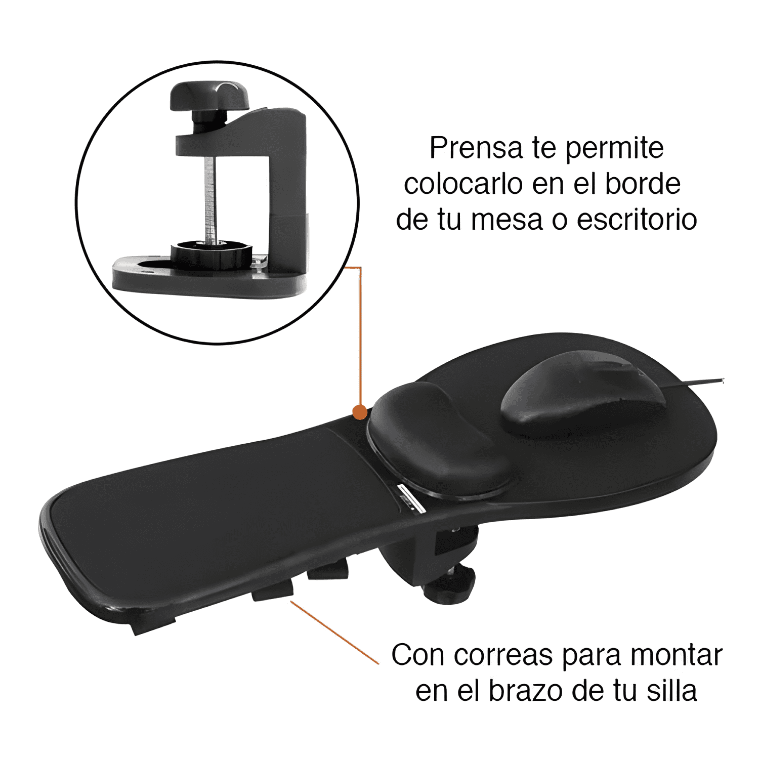 Apoya Brazos con Mouse Pad Escritorio-2