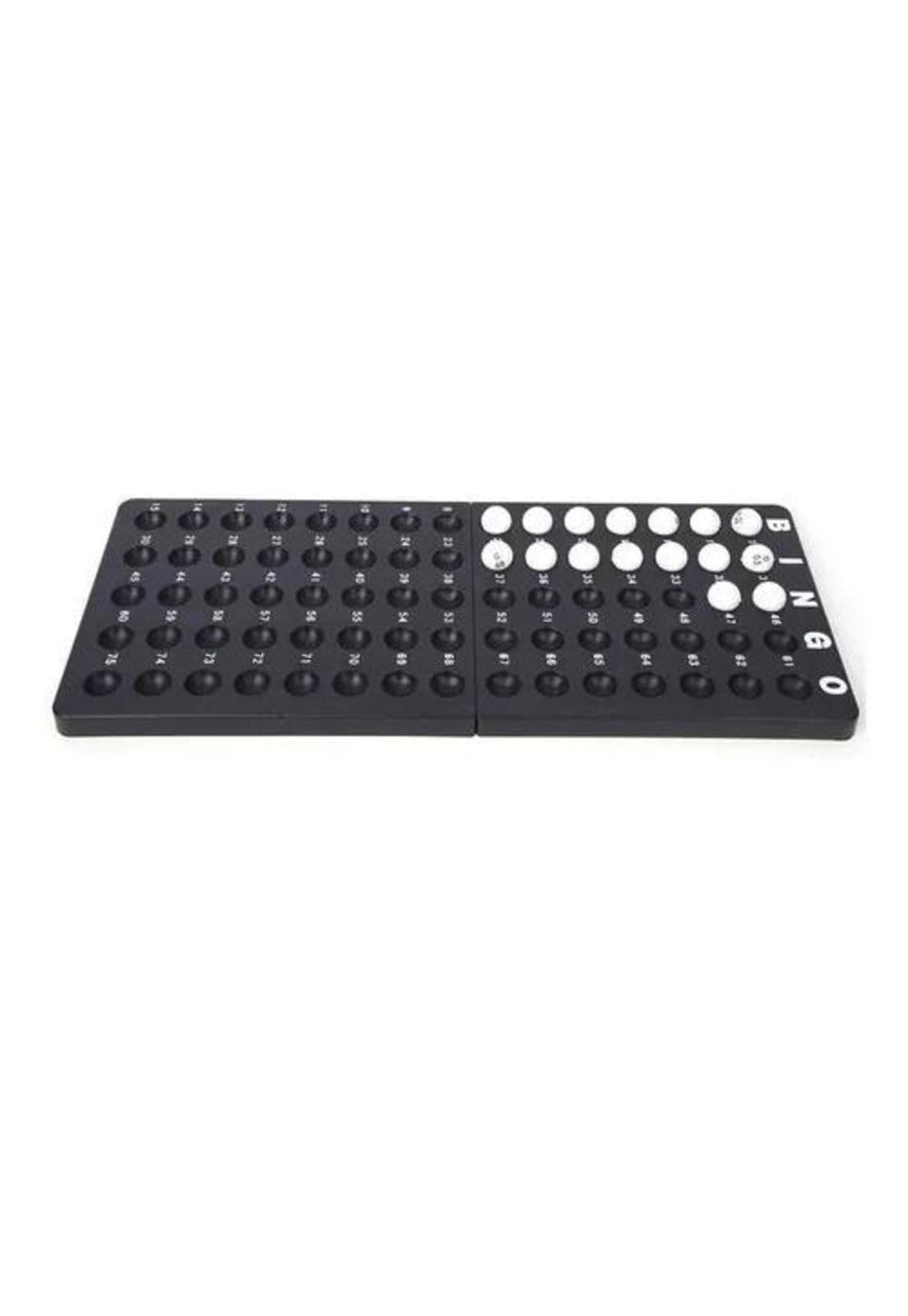 Set de bingo completo incluye tómbola, fichas y pelotas negro-1