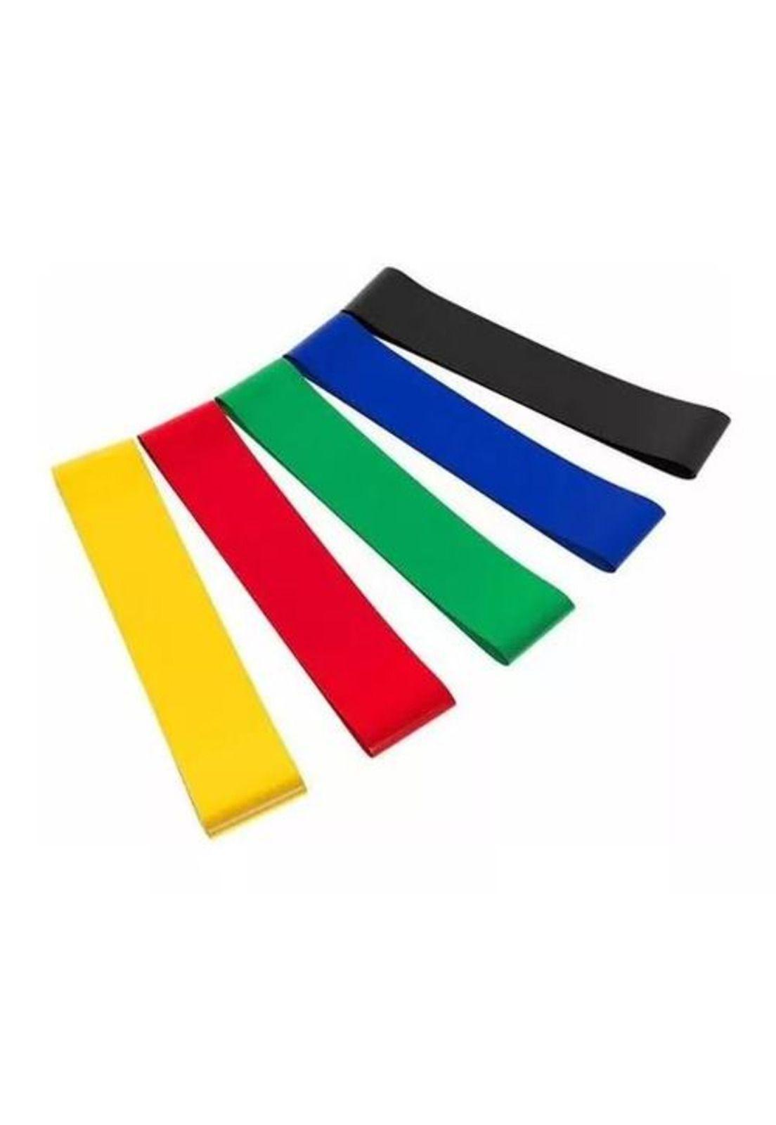 Banda Elástica para Ejercicios - Yoga, Resistencia, 5 Pcs con Bolso D-0