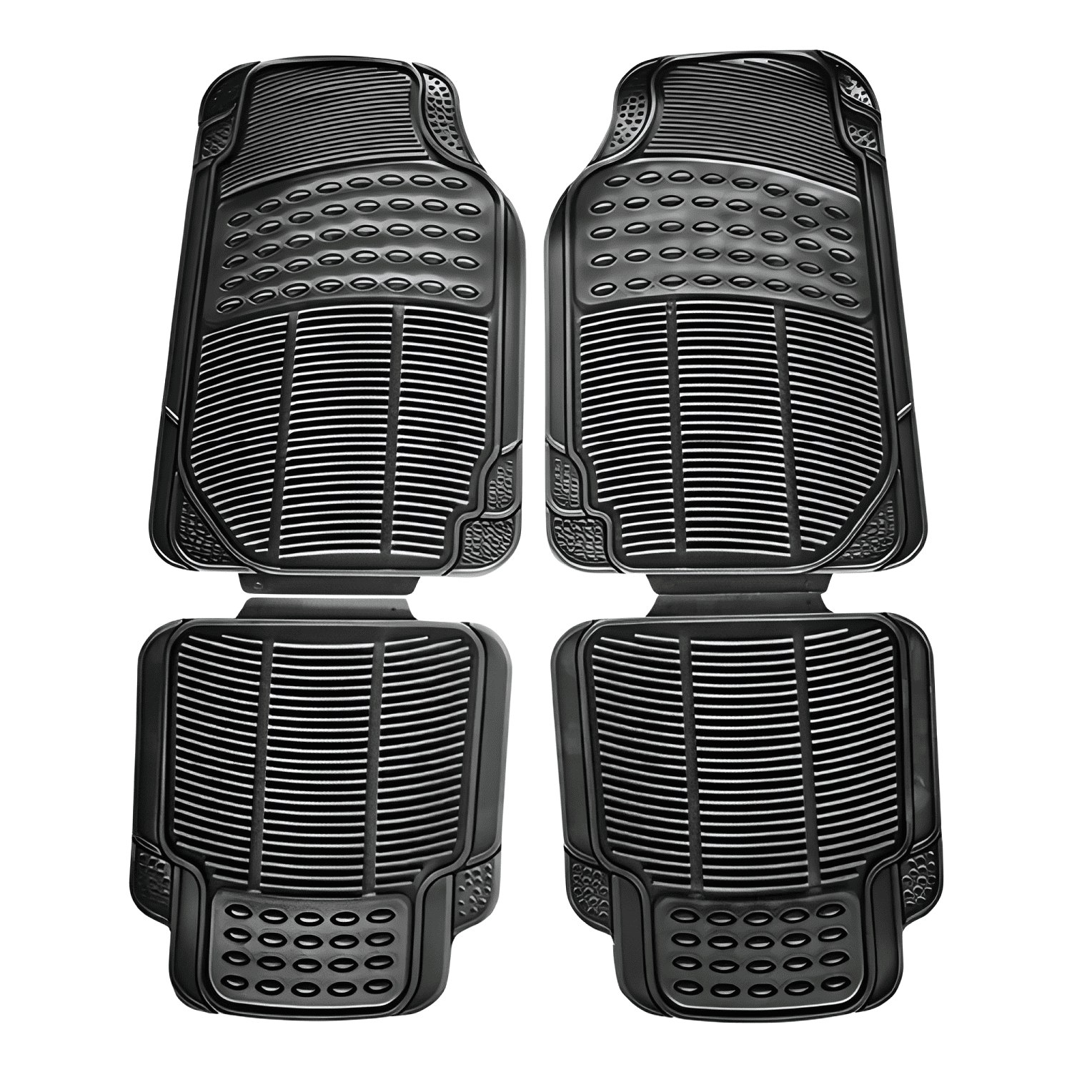 Alfombra Piso De Goma Para Auto Universal 4 Piezas-0