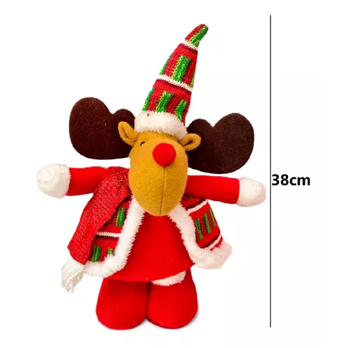 Muñecos de Navidad, monos pata larga 56 cm color rojo-1