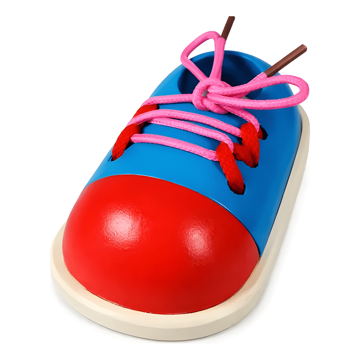 Juego didáctico motricidad fina zapatos enhebrar para niños-1