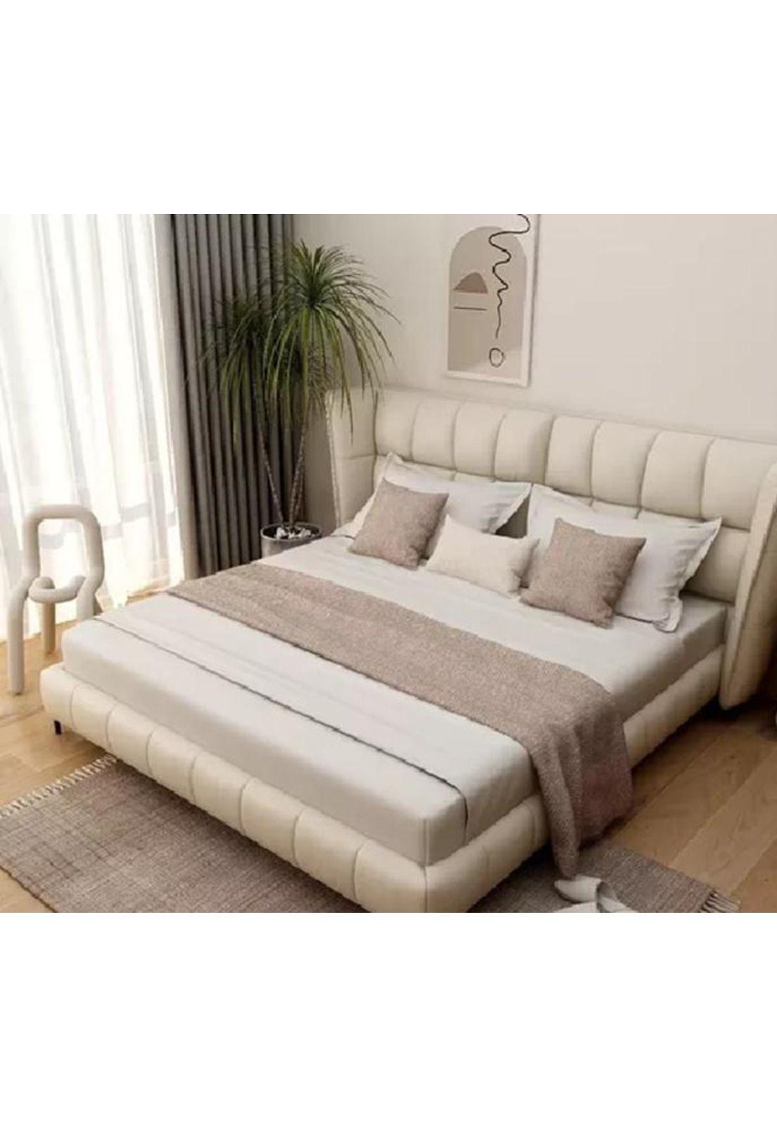 Piecera 60x220 cm + 2 fundas para cama gruesa color beige-1