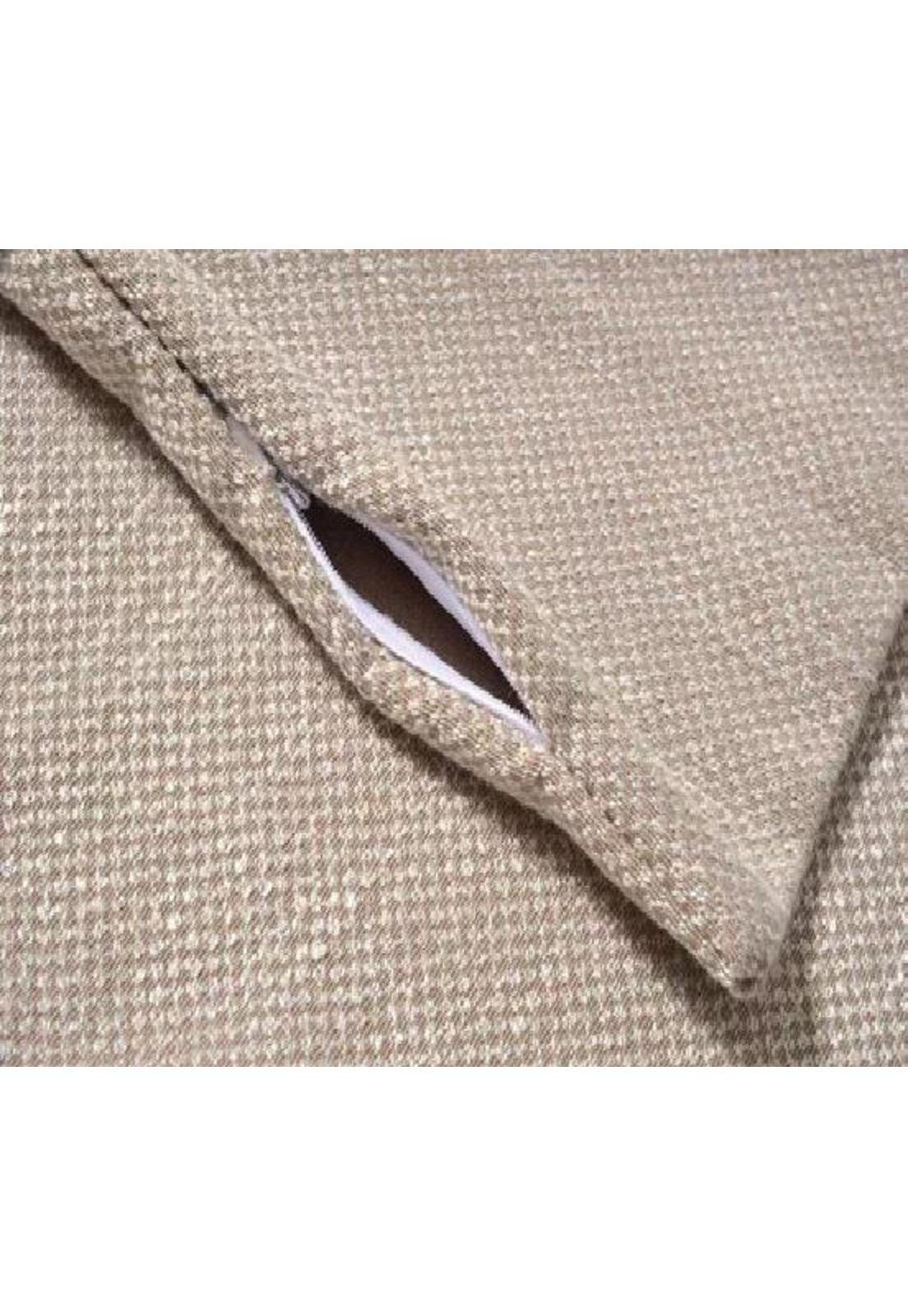 Piecera 60x220 cm + 2 fundas para cama gruesa color beige-3