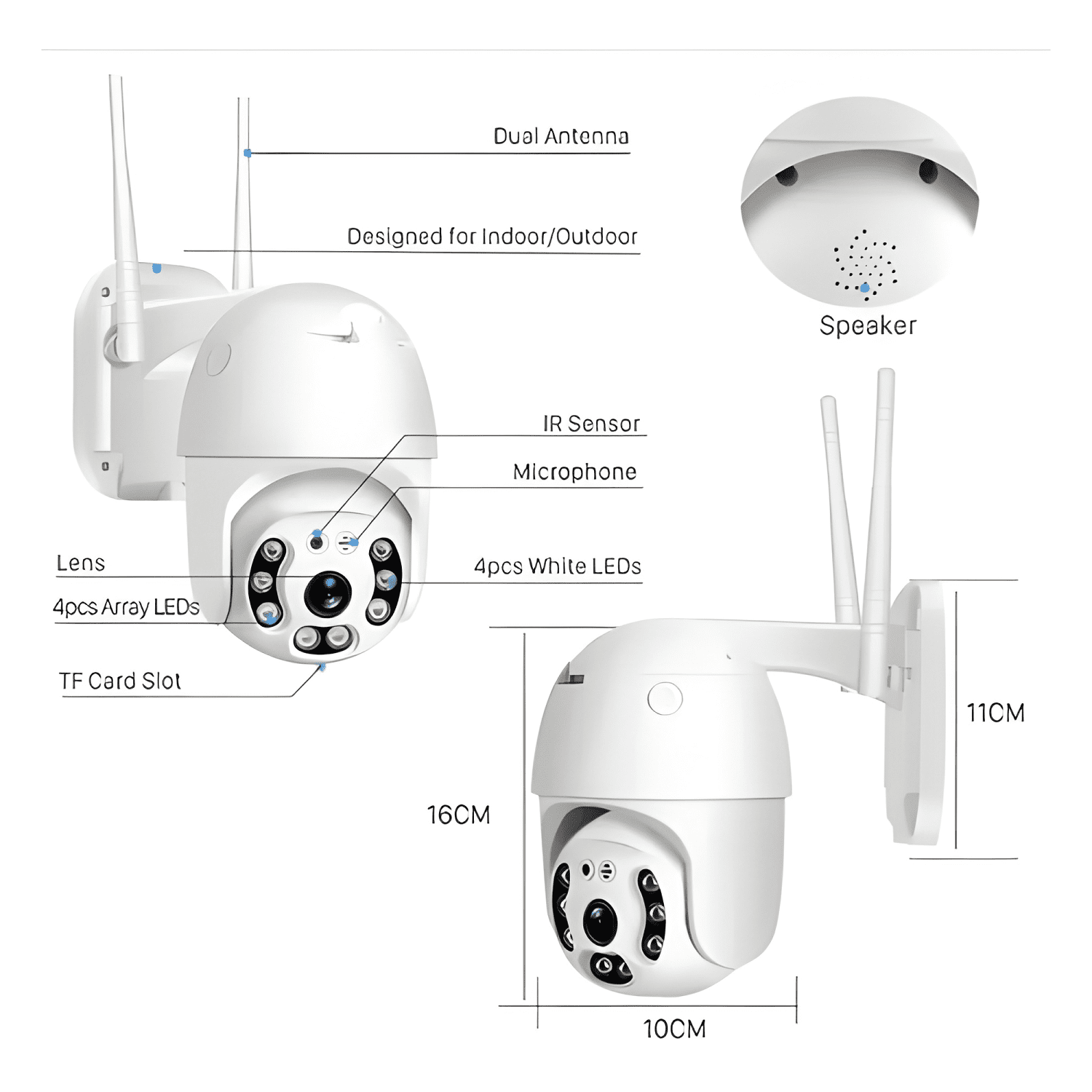 Cámara Ip Wifi Smart Camera Exterior Ip66 Alarma Hd Plus-3