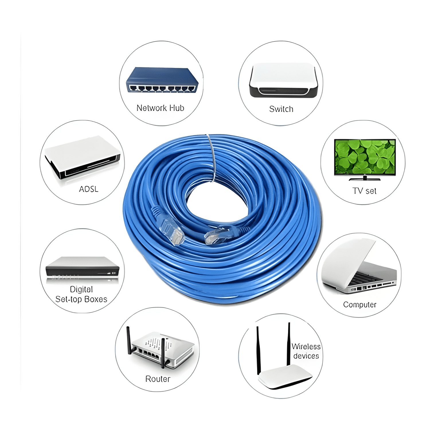 Cable Red Utp Cat6e Rj45 40 Metros Lan Cable / 260026-3