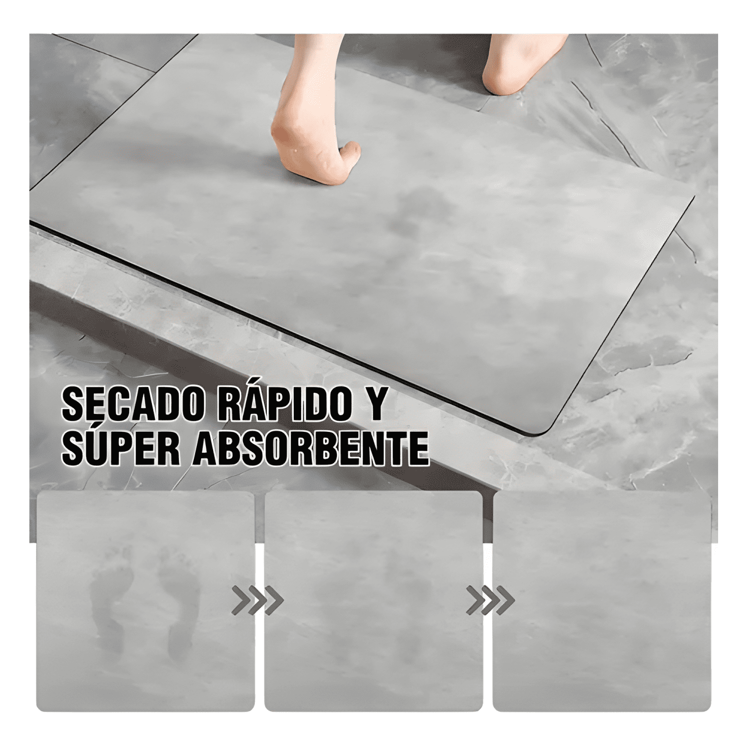 Tapete De Piedra De Diatomeas Secado Baño Rápido 40x60cm-4