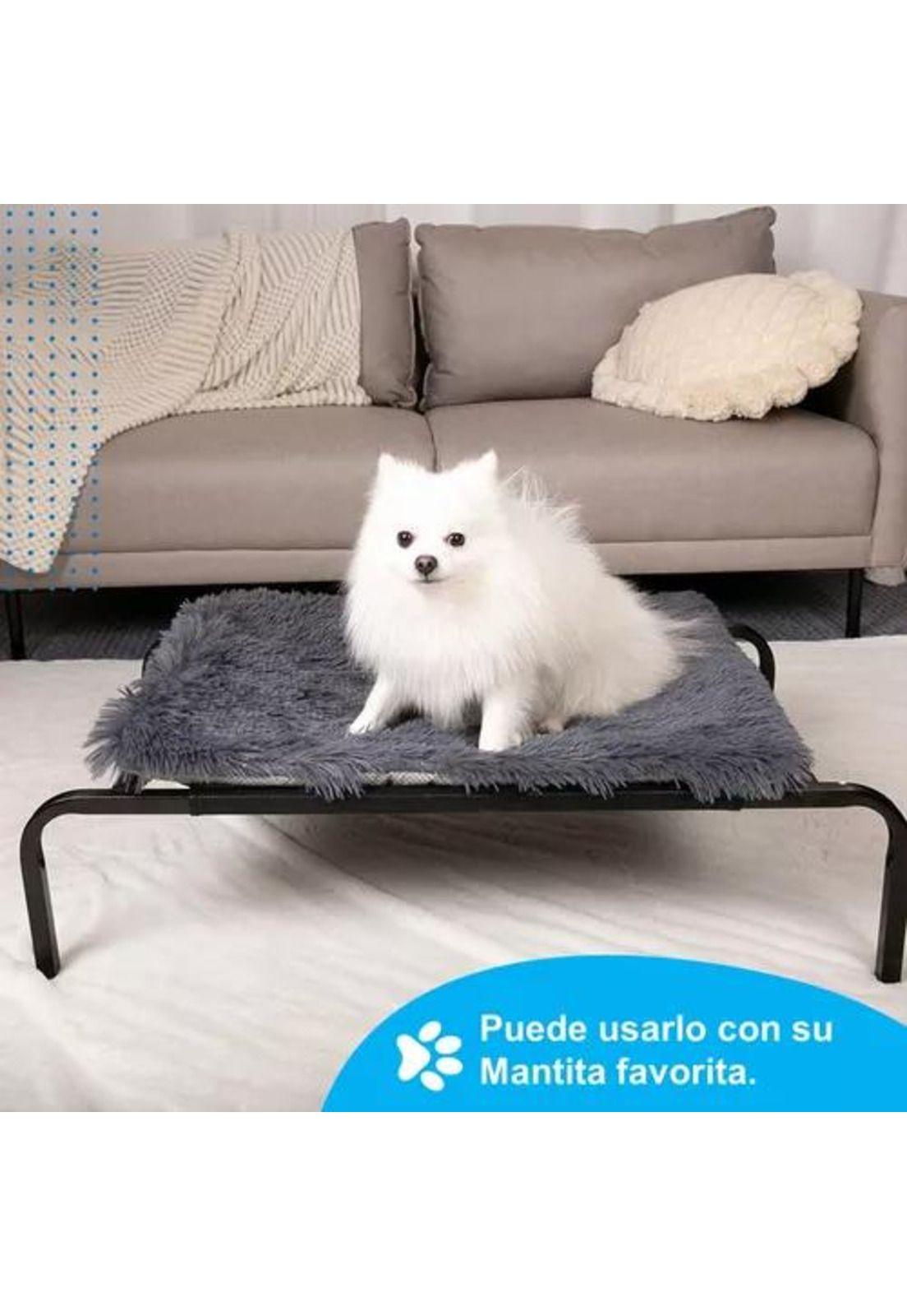 Cama elevada para perro y gato refrescante negro-2