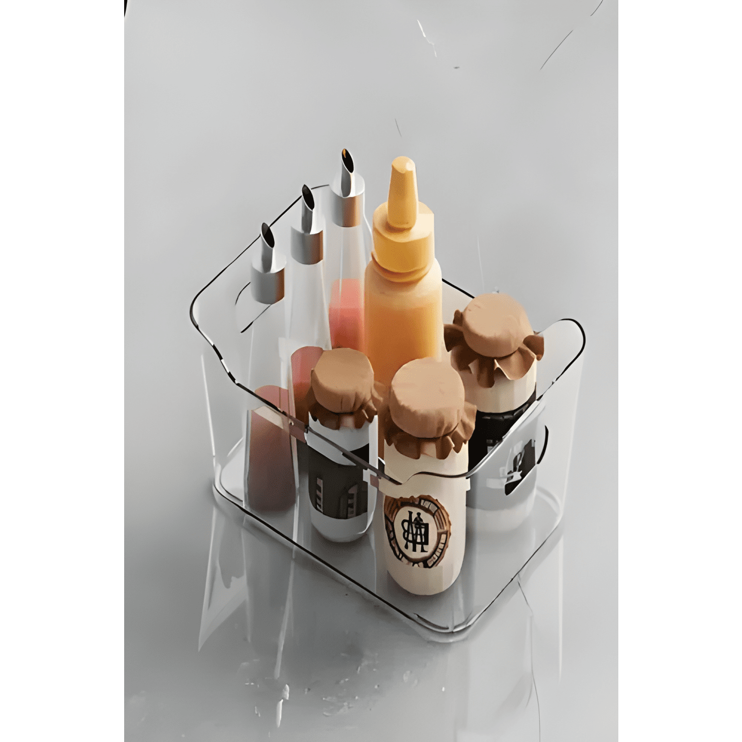 Caja organizadora refrigerador acrílico sin tapa-2