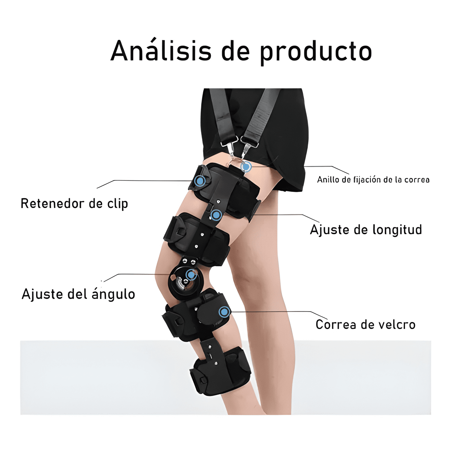 Inmovilizador de rodilla con regulación y bandolera #2-3