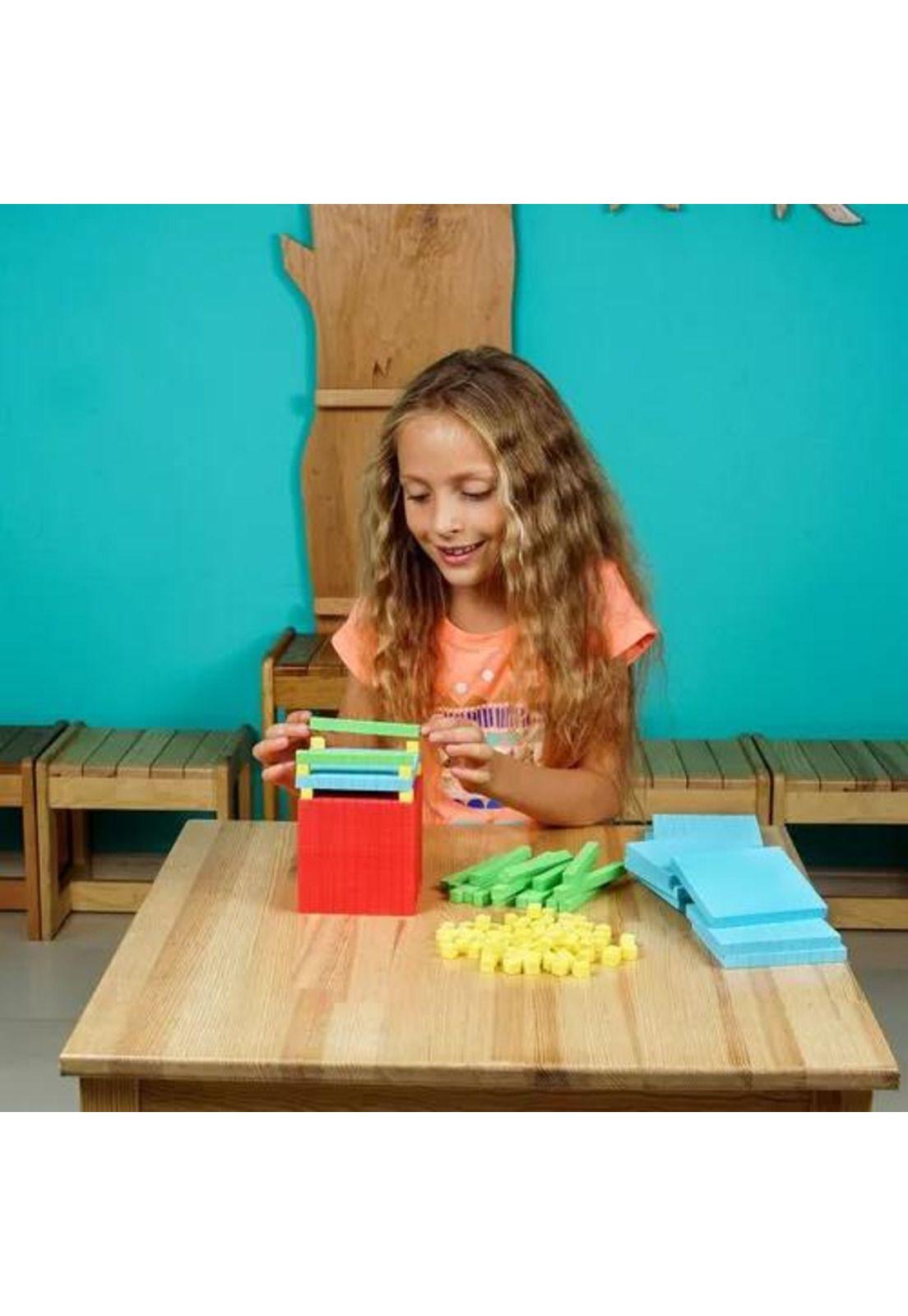 Bloque multibase base 10 conectable de 122 piezas amarillo-3
