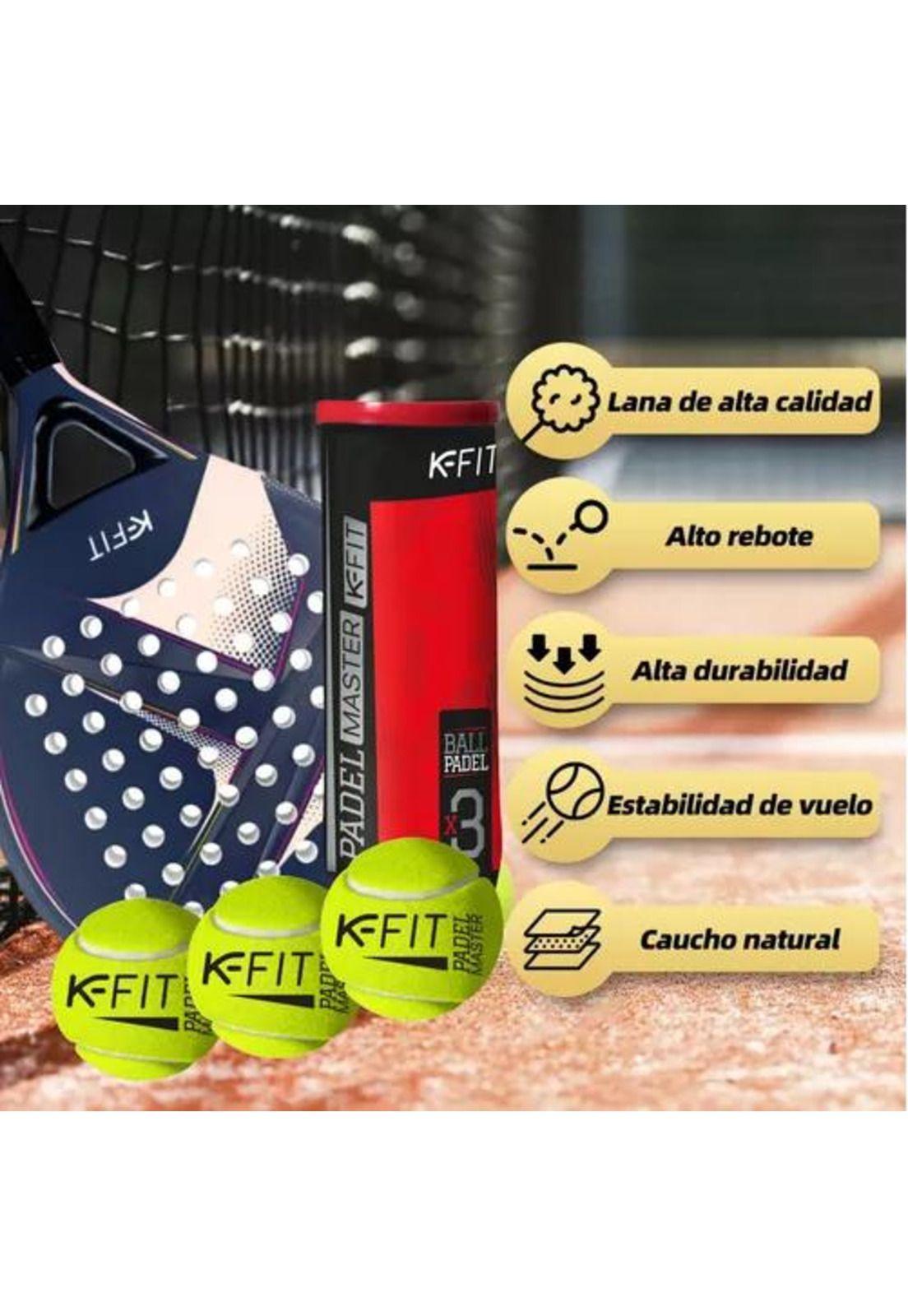Pack de 6 Tarros de Pelotas de Padel K-Fit - 18 Unidades-5