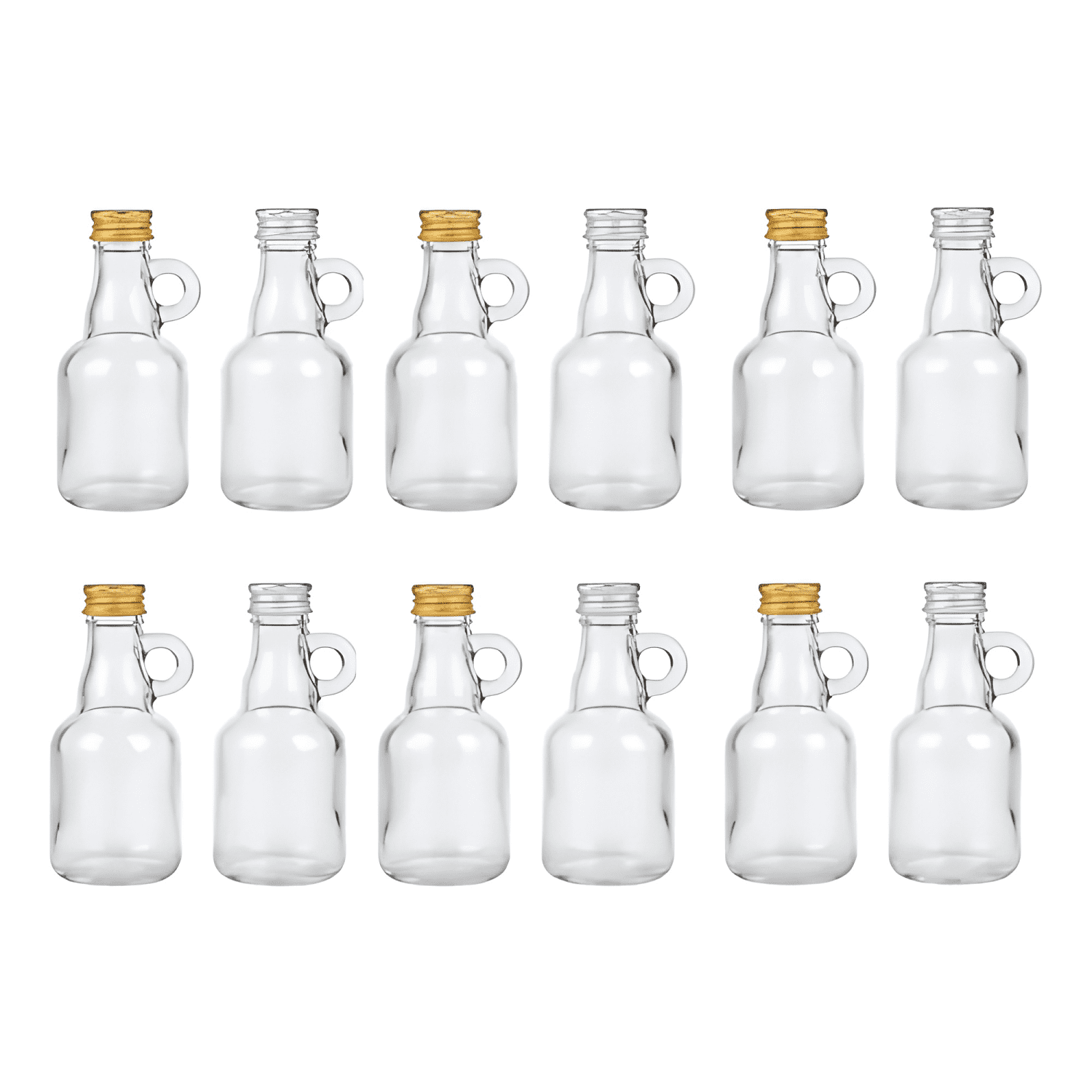 Pack 12 mini botella de vidrio 50 ml con asa-0