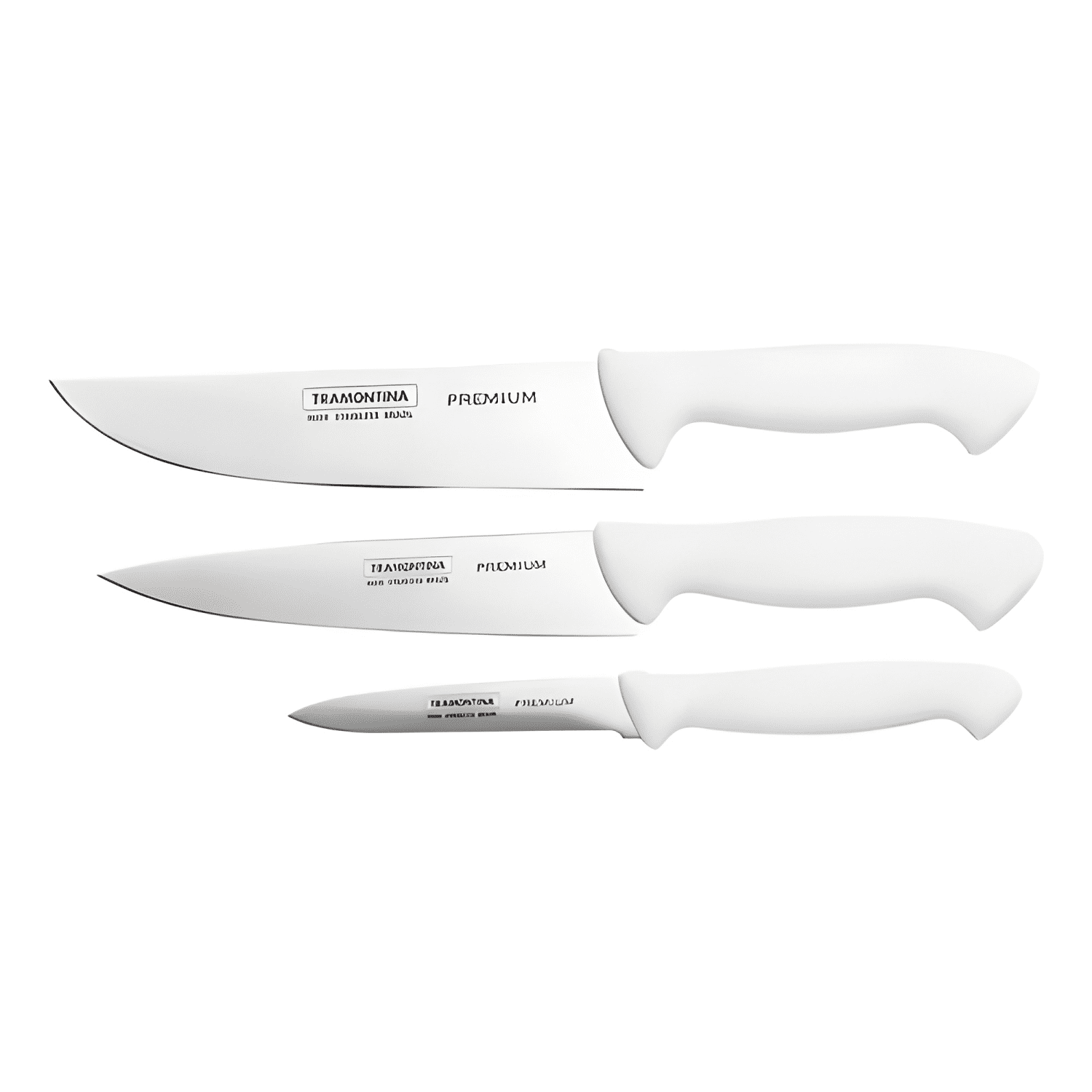 Juego cuchillos premium 3 piezas acero inoxidable Blanco-3