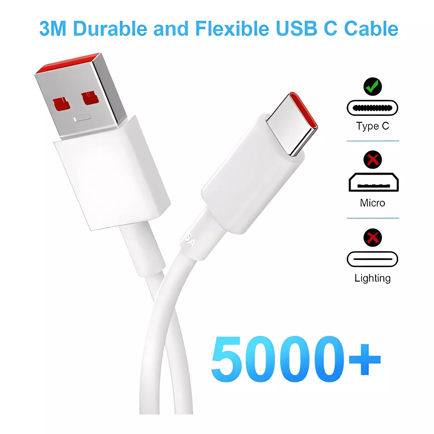 Cable carga rápida USB (6a) turbo para mi 11t, mi 10t-4