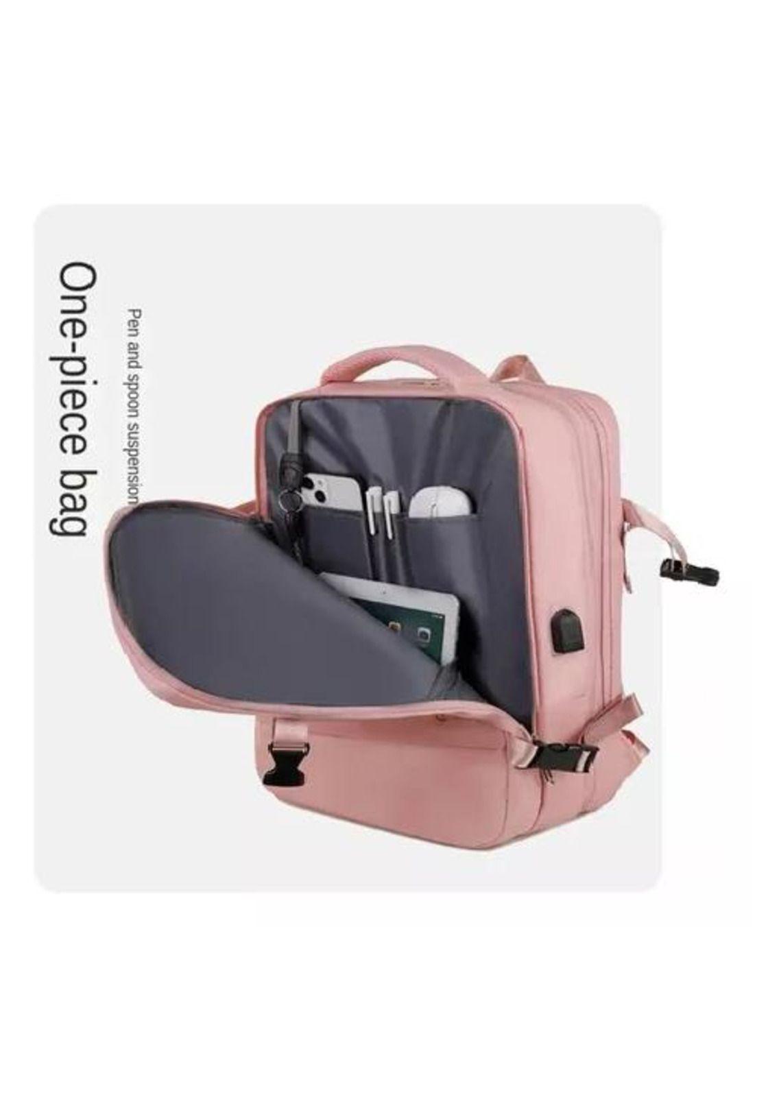 Mochila expandible de viaje, multiuso, impermeable, cabina de avión, color negro-5