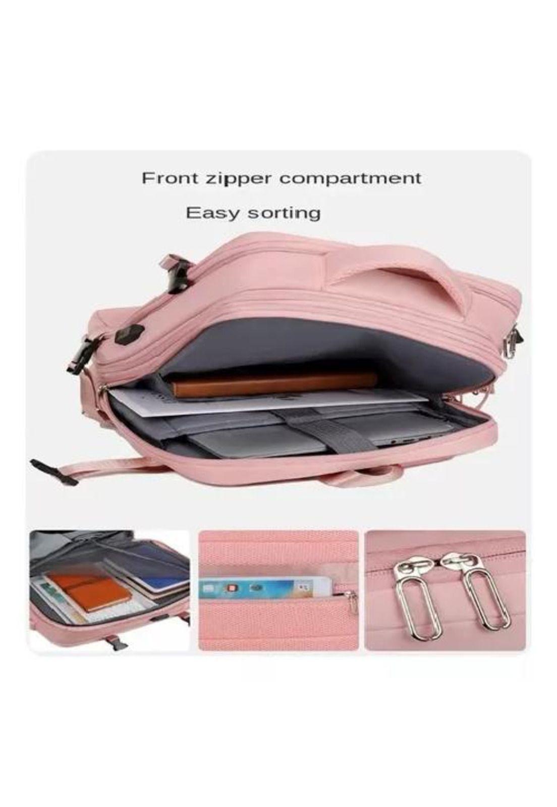 Mochila expandible de viaje, multiuso, impermeable, cabina de avión, color negro-6