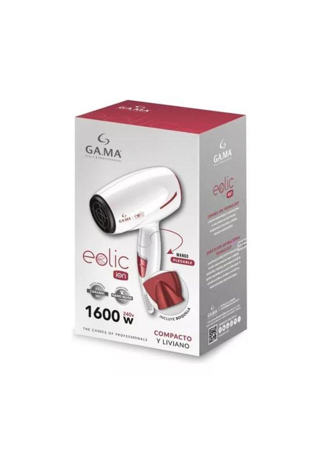 Secador de pelo GA.MA Italy Eolic Ceramic Ion 240V, color blanco-0
