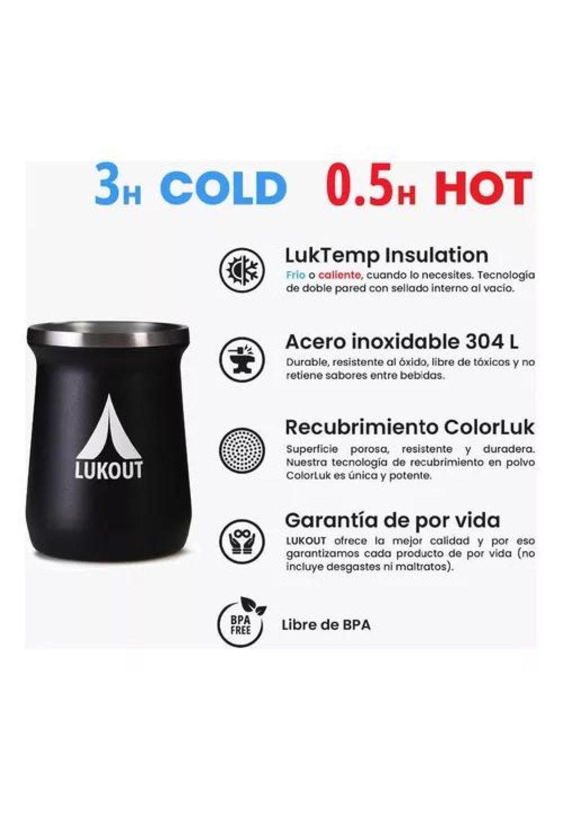 Mate Lukout 236 ml + Bombilla, Mate Azul Marino-2