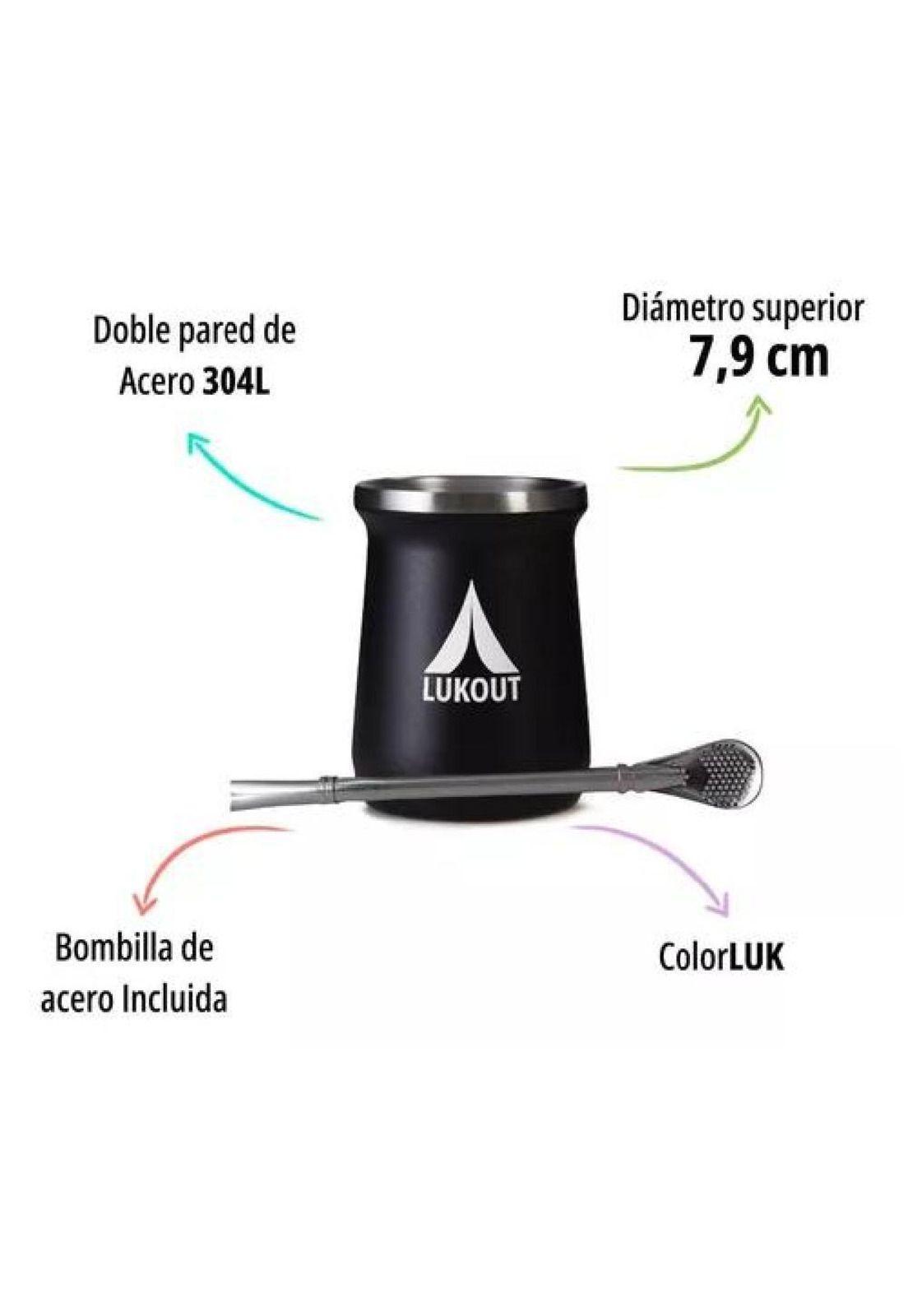 Mate Lukout 236 ml + Bombilla, Mate Azul Marino-3