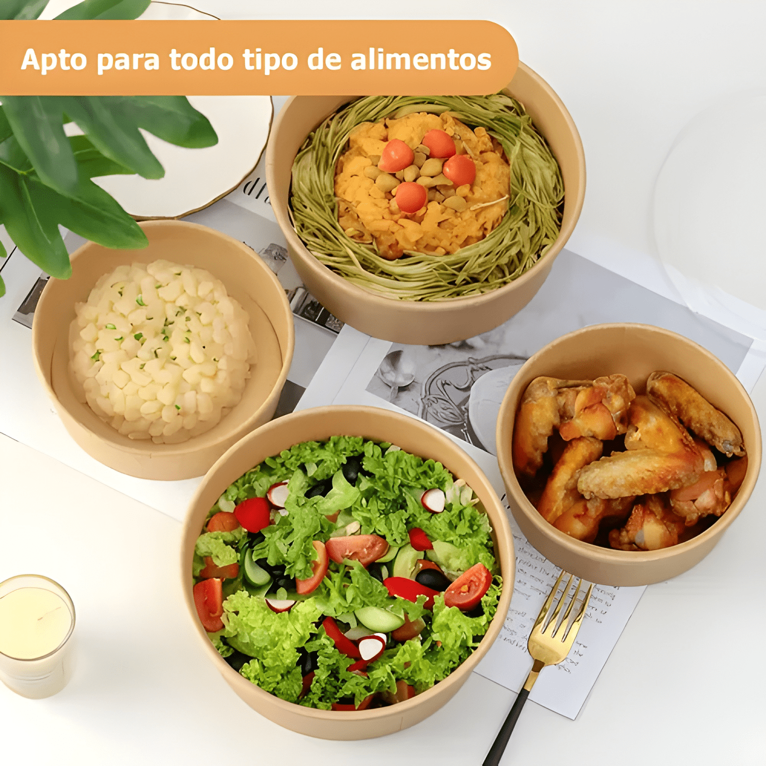Bowl de cocina 1300ml bowl claro 1.3l - pack x 300 #5-4