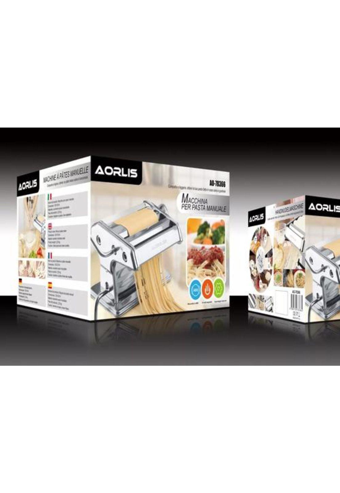 Máquina manual de pastas acero inoxidable color plateado-3