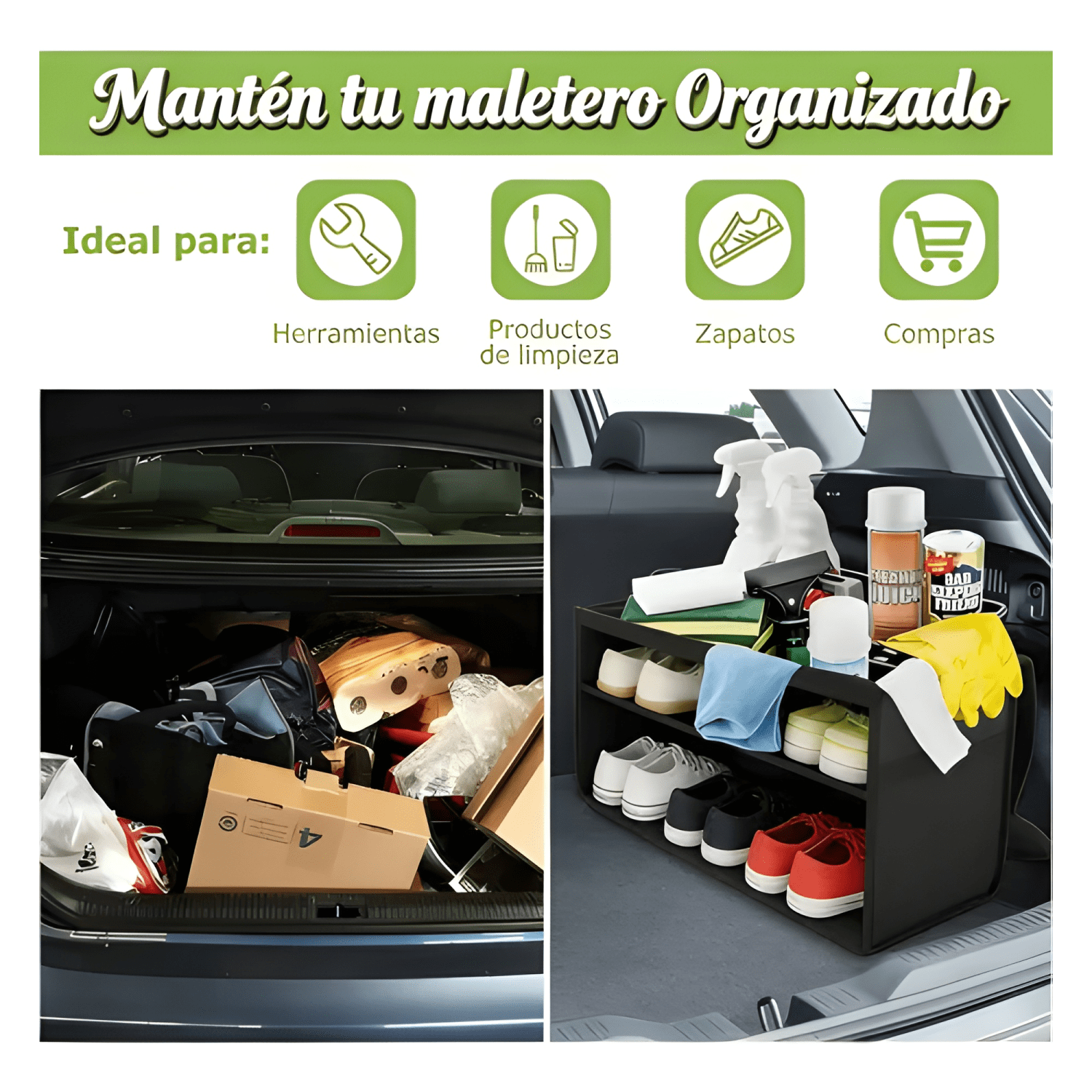 Bolso Maletin Organizador Alfombra Maletero Auto Organi #782-2