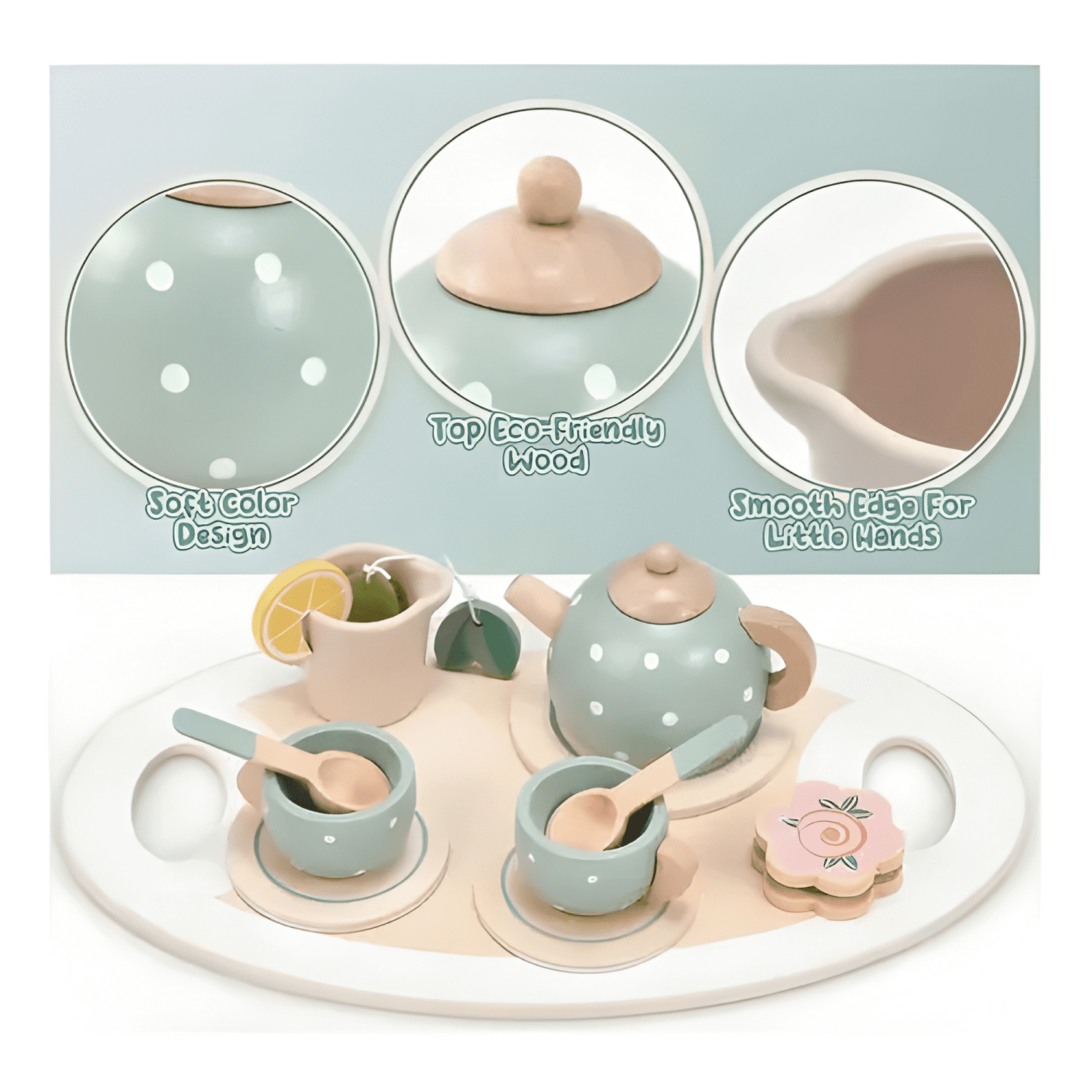 Juego de té para niños juguete didáctico de roles-3