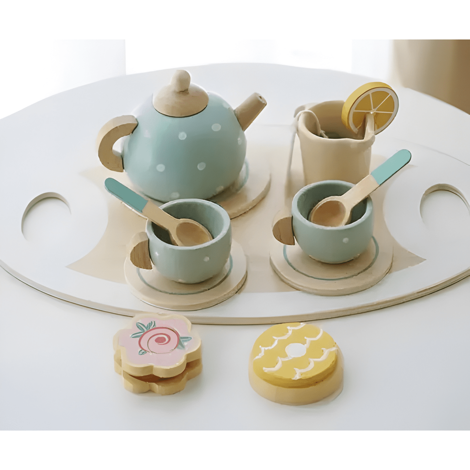 Juego de té para niños juguete didáctico de roles-4