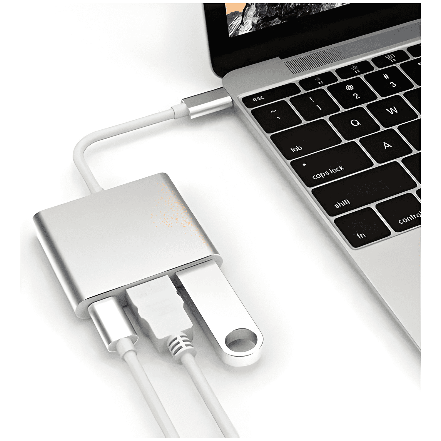 Adaptador hub 3 en 1 USB a USB-C HDMI USB 3.0 4K #16-1