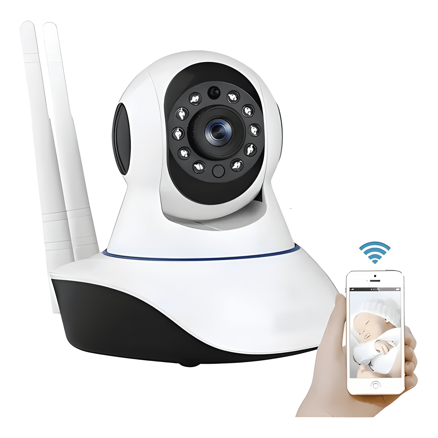 Cámara Robótica de Seguridad Wifi 5 Antenas Nube Micro-0