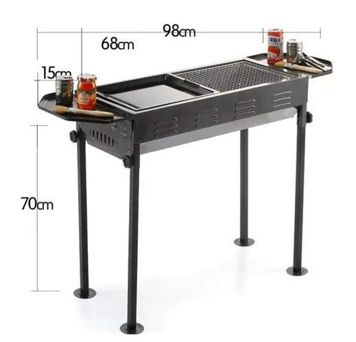 Estufa Parrilla Parrillera Portatil Plegable Barbacoa Asado-2