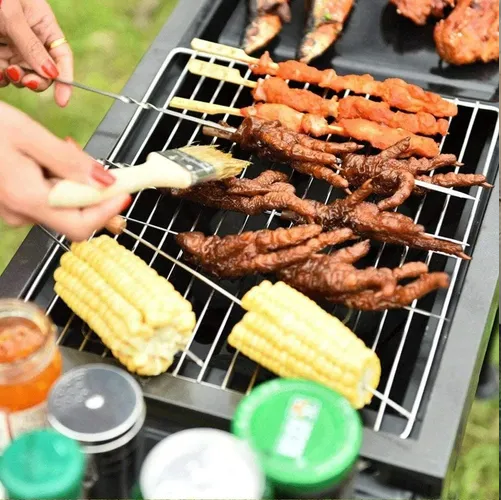 Estufa Parrilla Parrillera Portatil Plegable Barbacoa Asado-3