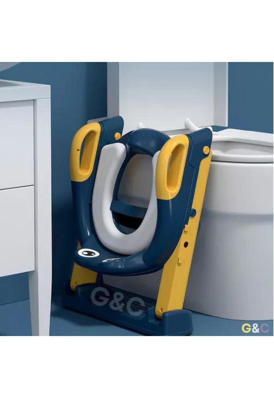Asiento Entrenador Baño - Con Escalera y Agarradera para Niños, Color Morado-6