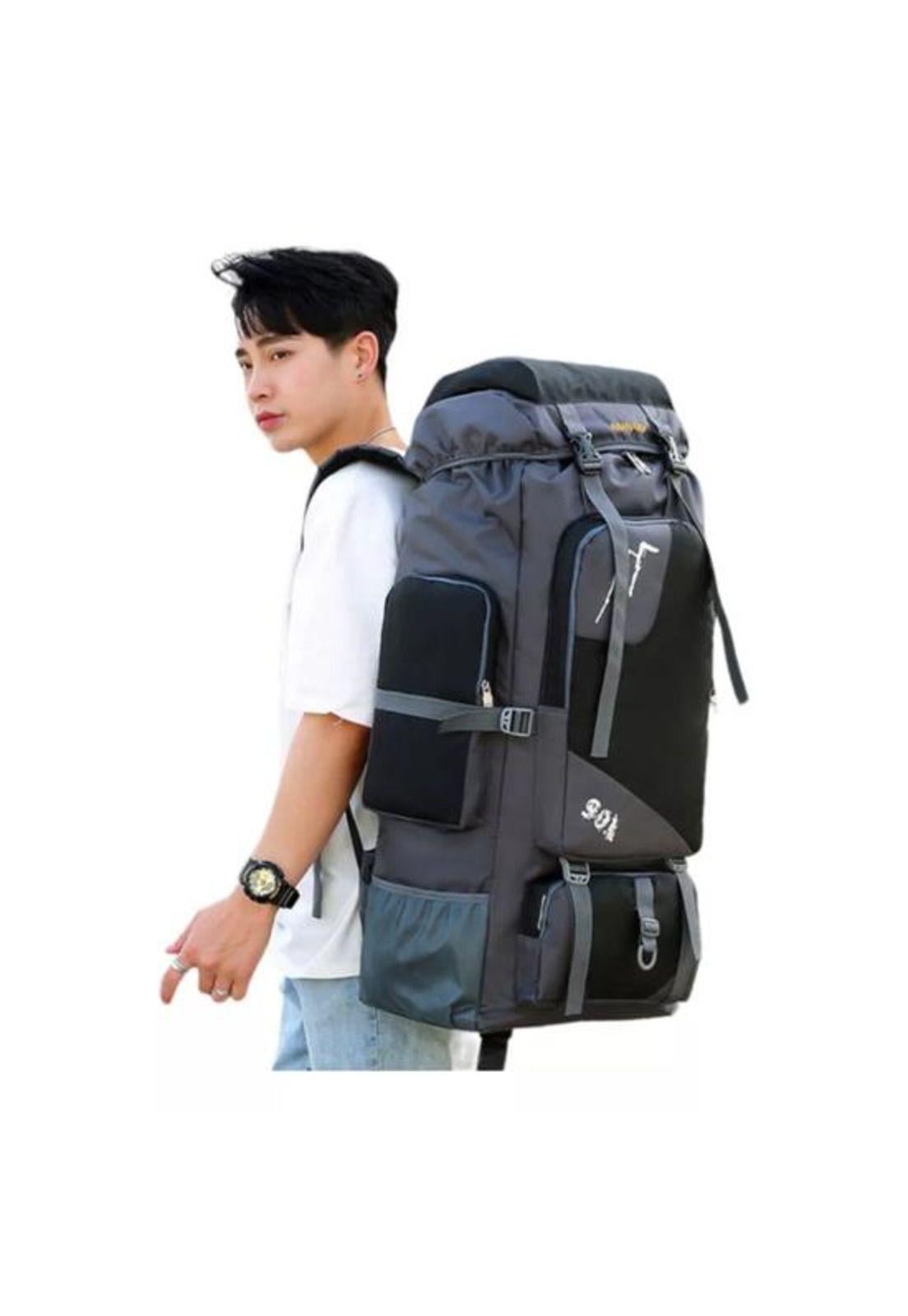 Mochila impermeable de 90L color negro-3