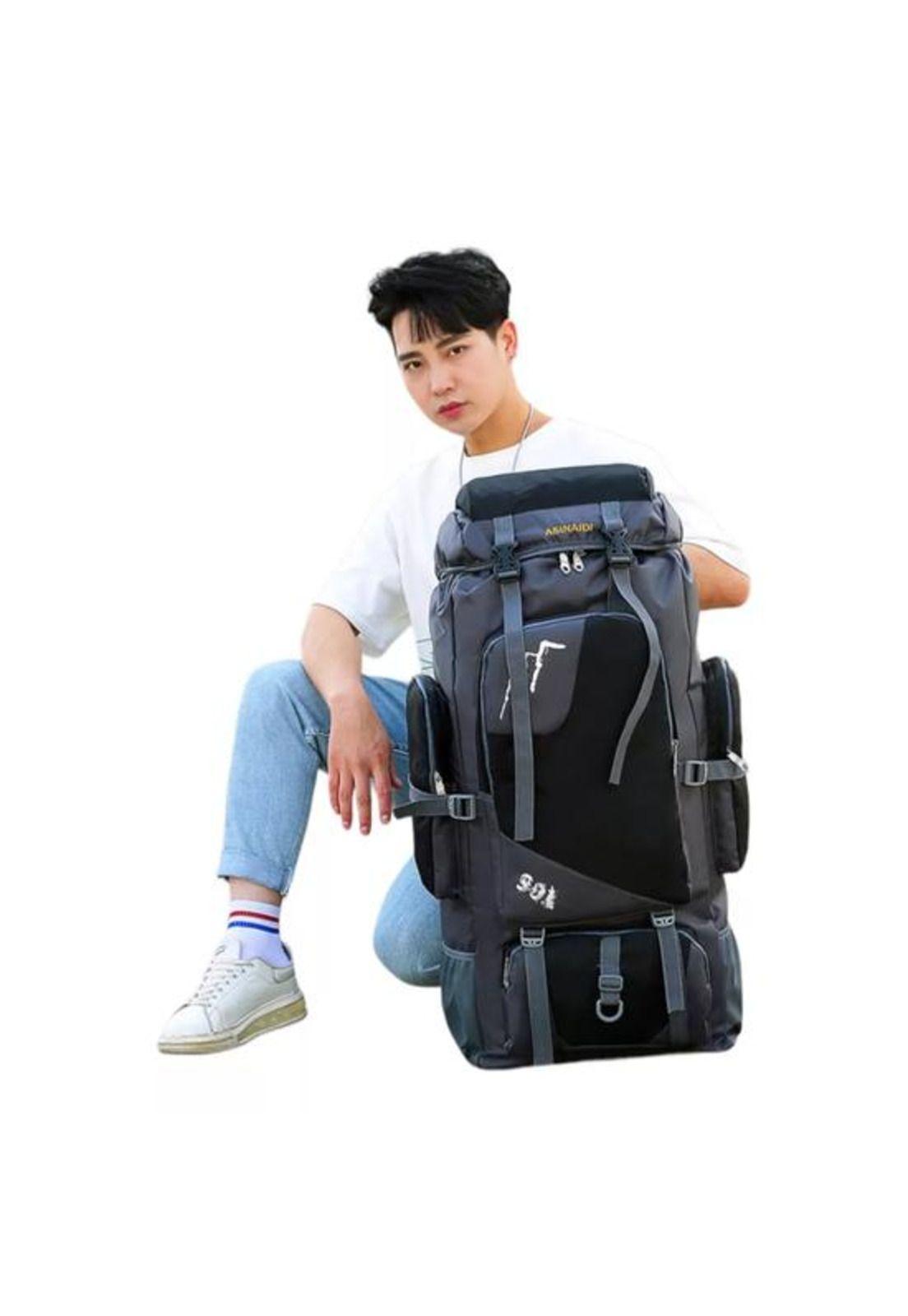 Mochila impermeable de 90L color negro-4
