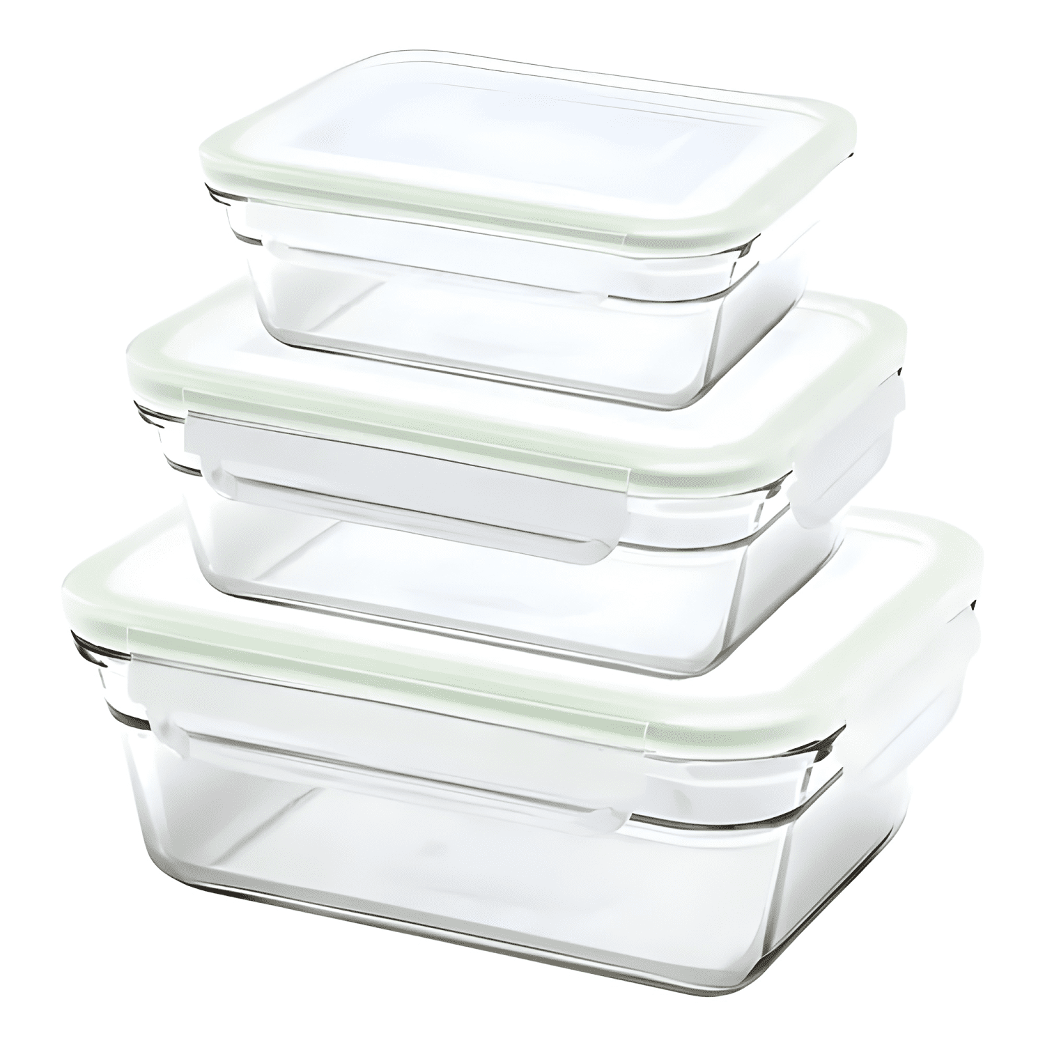 Recipiente vidrio hermético apto microondas 3u-4