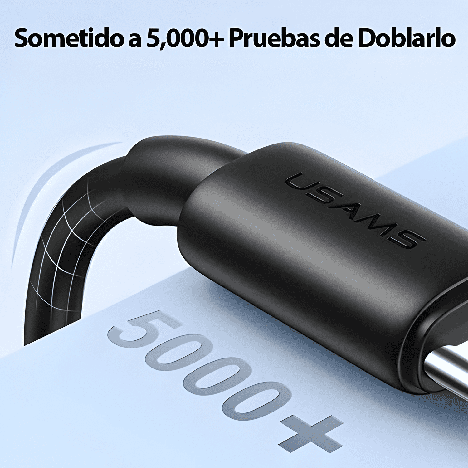 Cable USB tipo c a USB c 60 w largo 1 metro usams Blanco-3
