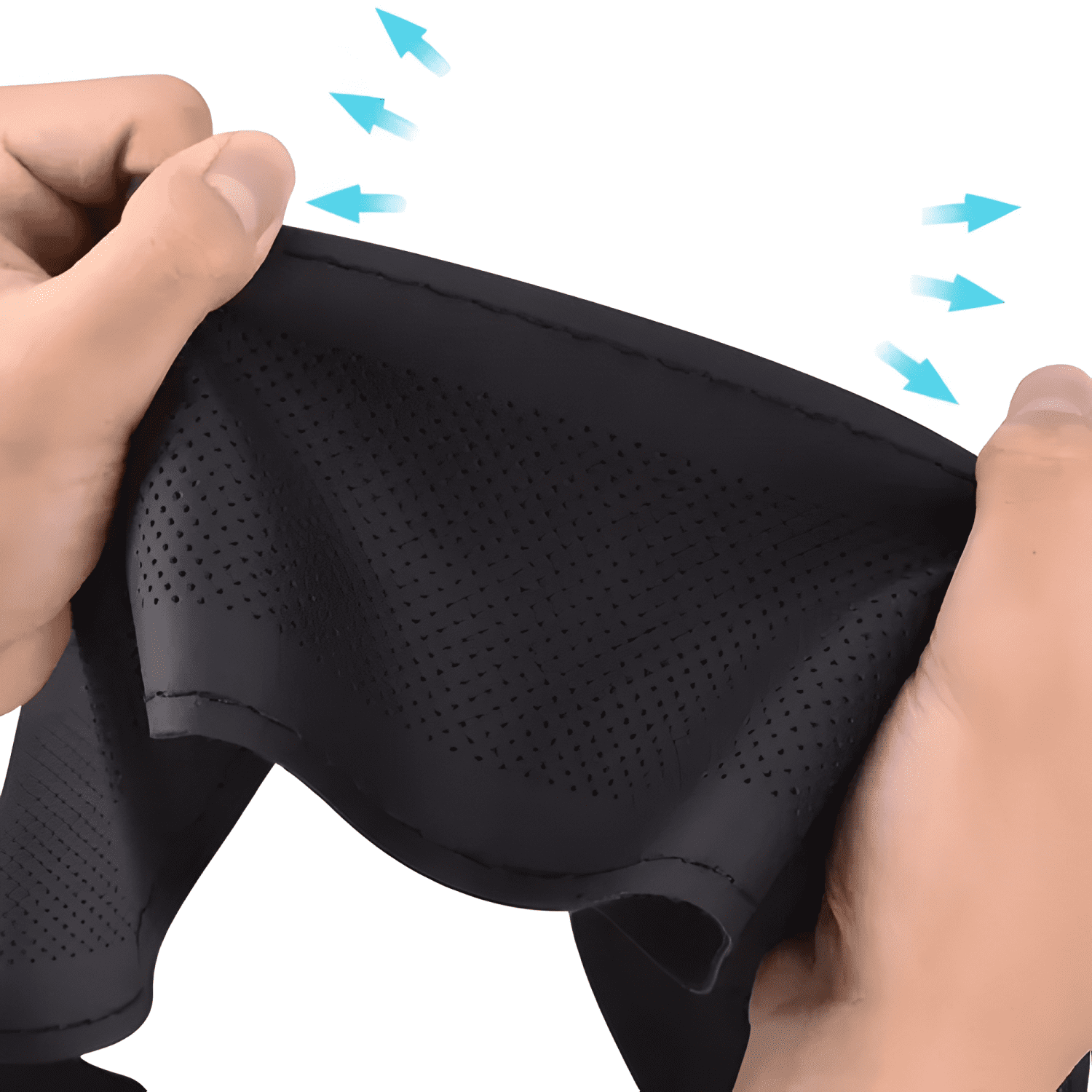 Funda Cubre Volante Cosido Antideslizante Ecocuero para Auto-2