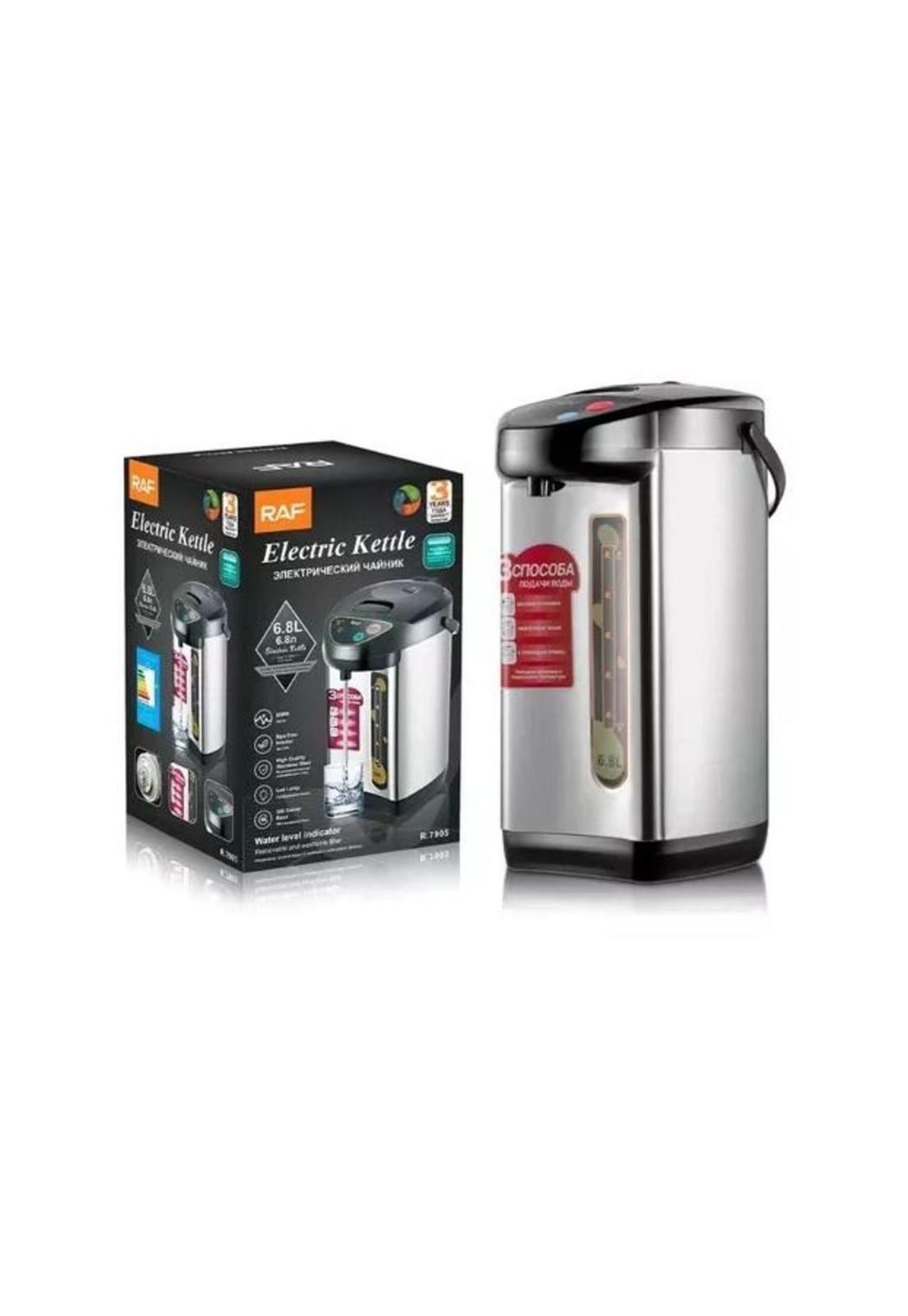 Termo hervidor eléctrico dispensador gran capacidad 6.8L, color plateado-3