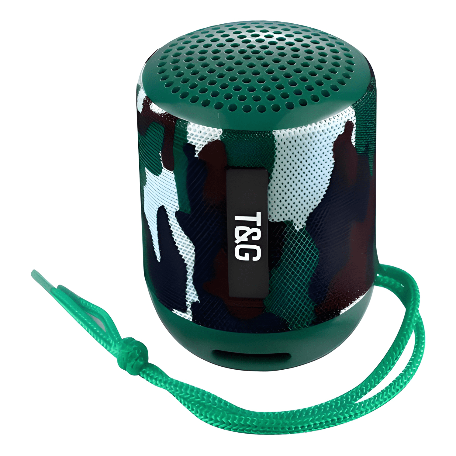 Parlante t&g tg-129 bluetooth 5 0 radio Verde militar-0