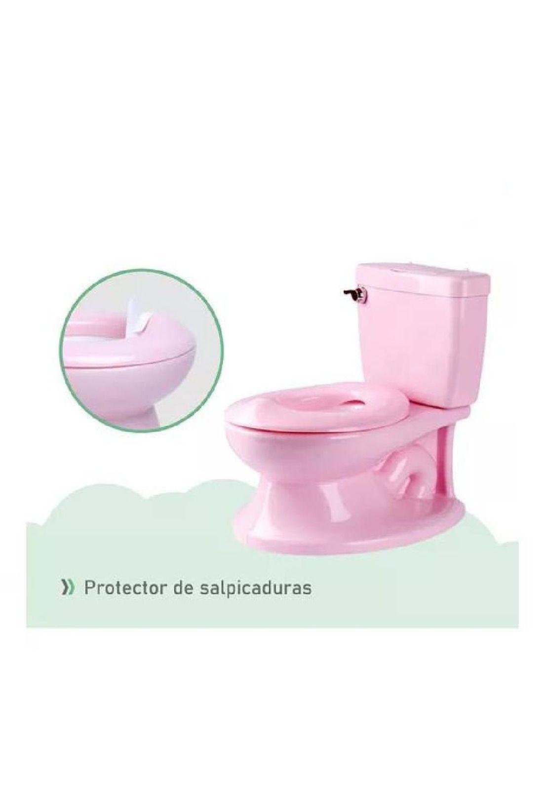 Pelela Aprendizaje Tipo WC - Sonido Cisterna, Colores Metinca, Color Rosado-3