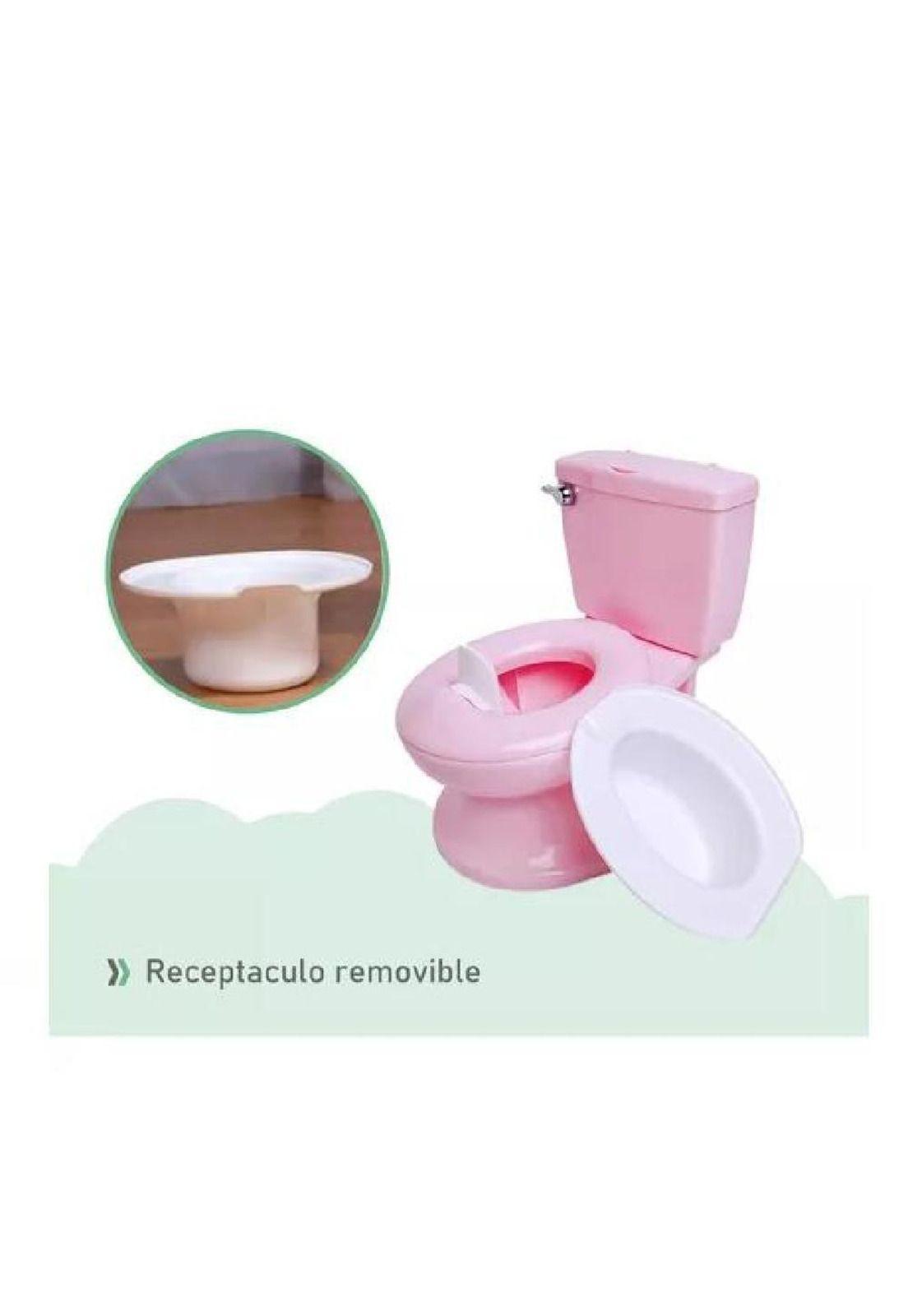 Pelela Aprendizaje Tipo WC - Sonido Cisterna, Colores Metinca, Color Rosado-4