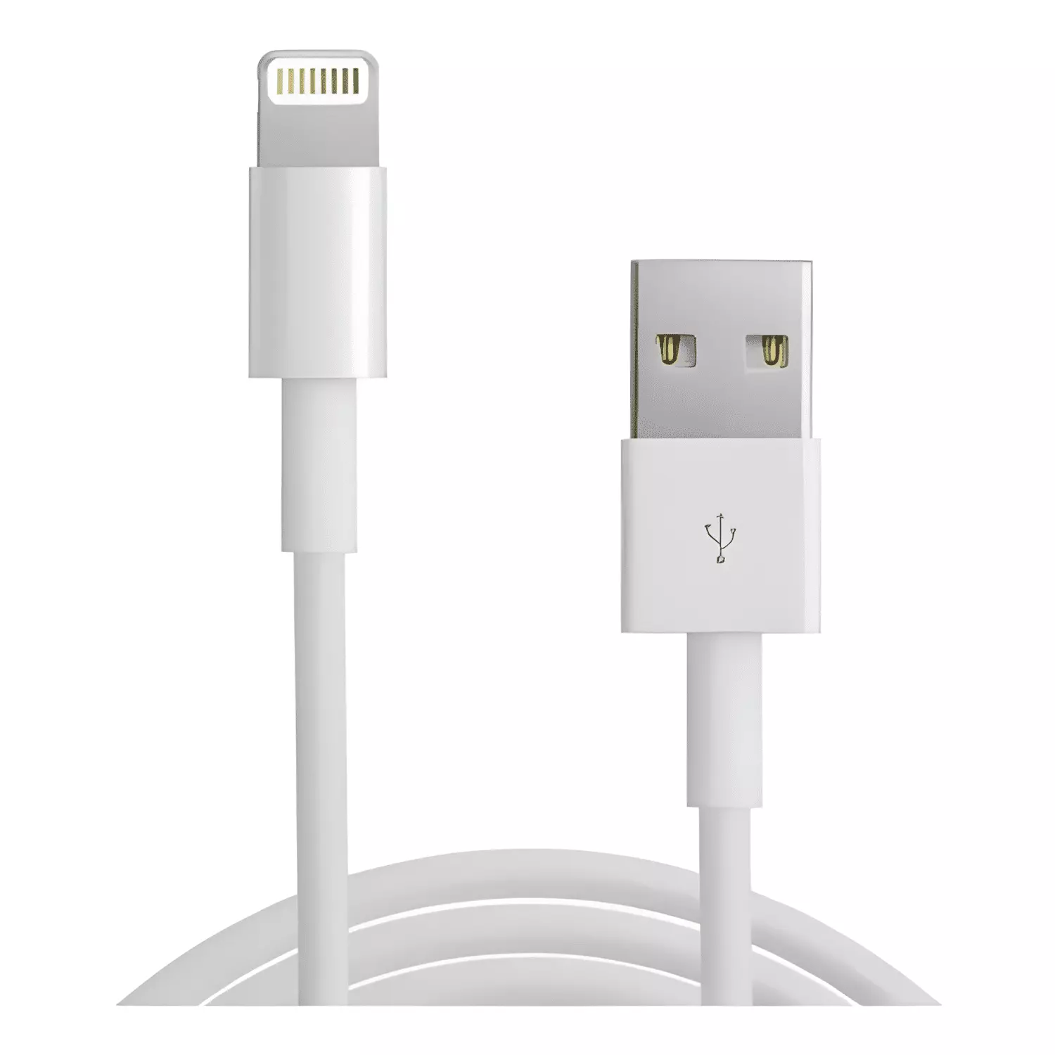Cable cargador para iphone se 8 x xr XS 11 12 13 2 mt Blanco-0