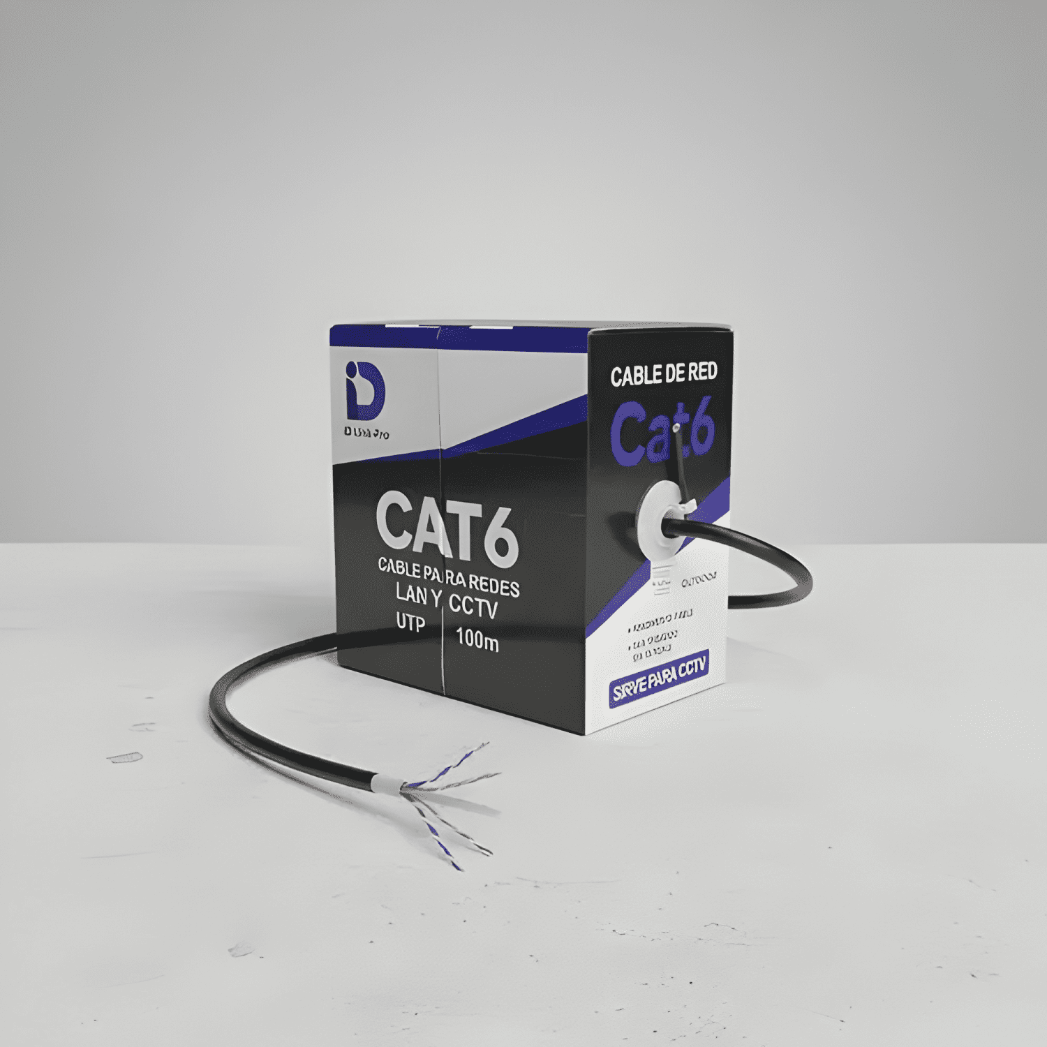 Cable De Red Exterior Cat6 100m Utp Doble Chaqueta 23awg #2-4